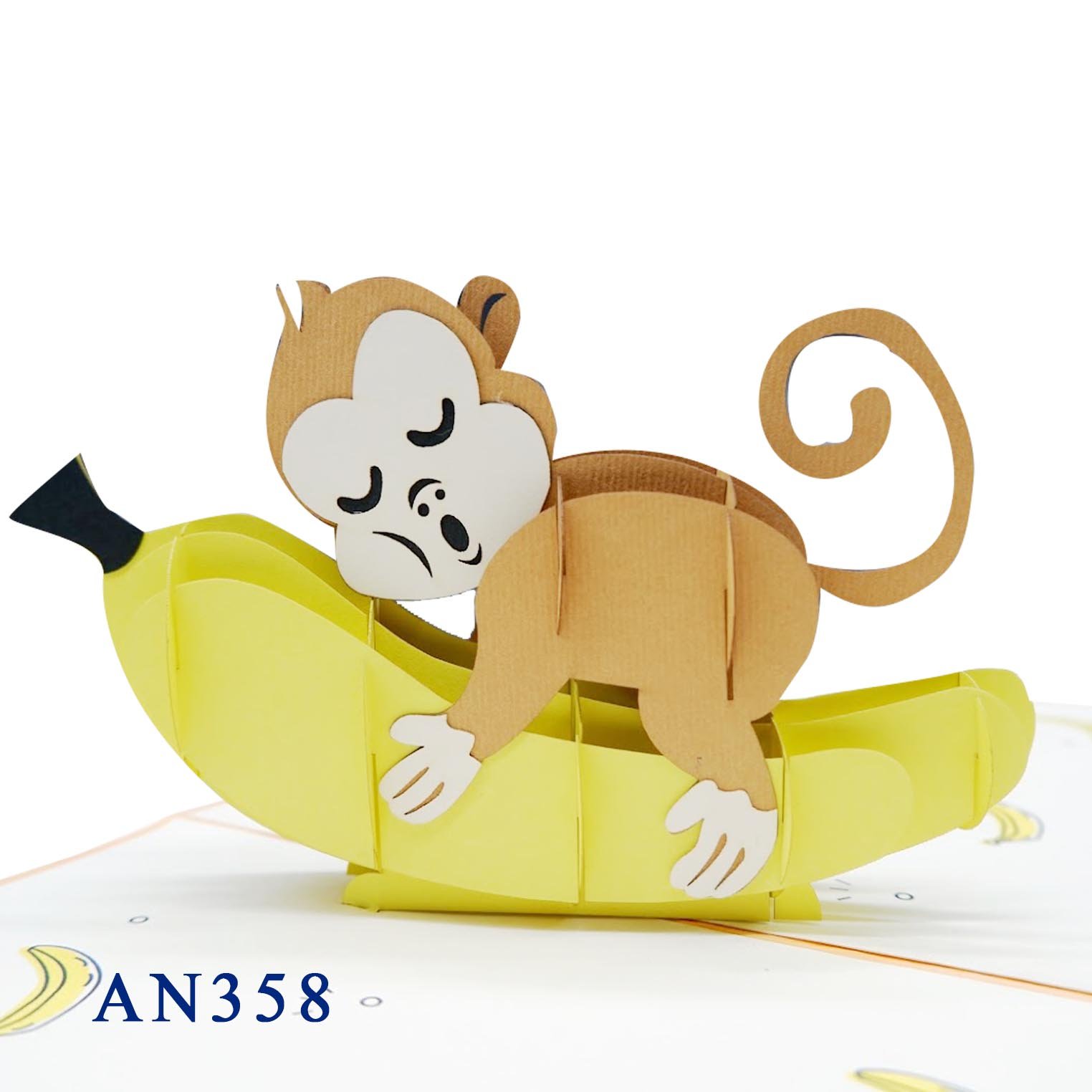 Monkey & Banana Pop Up Card
