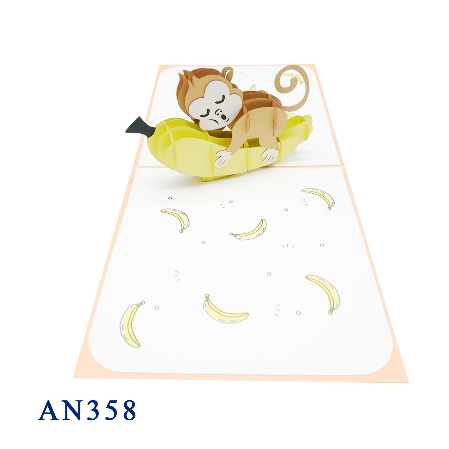 Monkey & Banana Pop Up Card