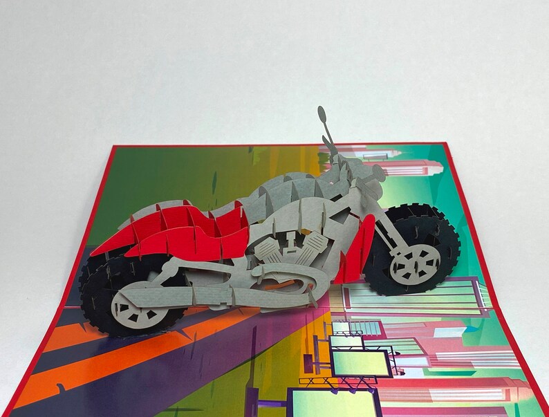 3D Motorcycle Pop Up Card