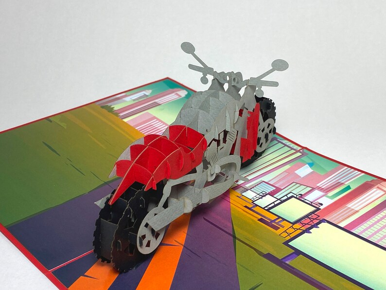 3D Motorcycle Pop Up Card
