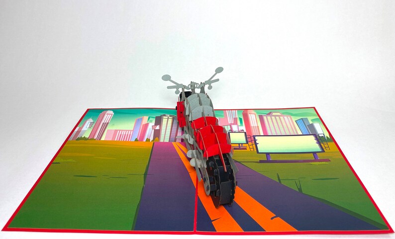 3D Motorcycle Pop Up Card