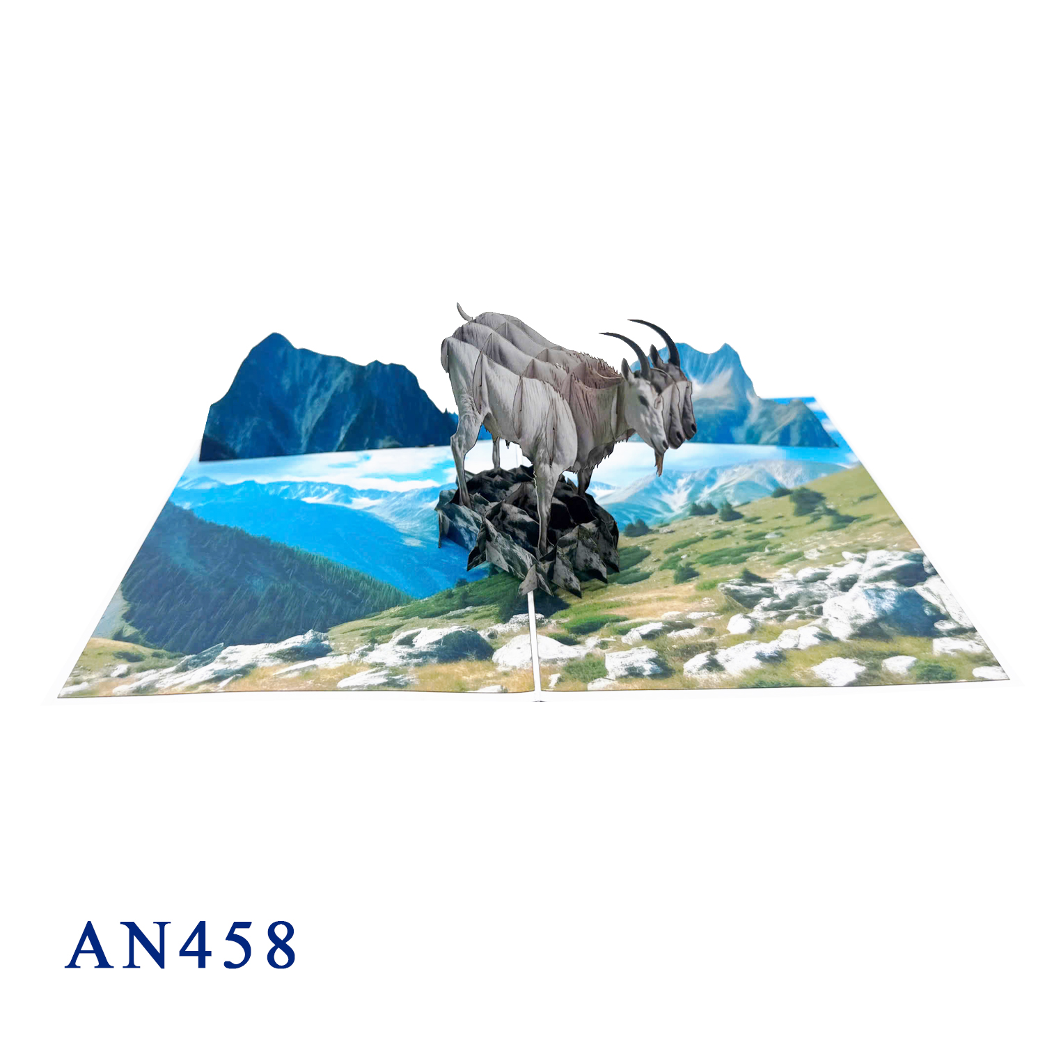 Mountain Goat 3D Pop-up Card