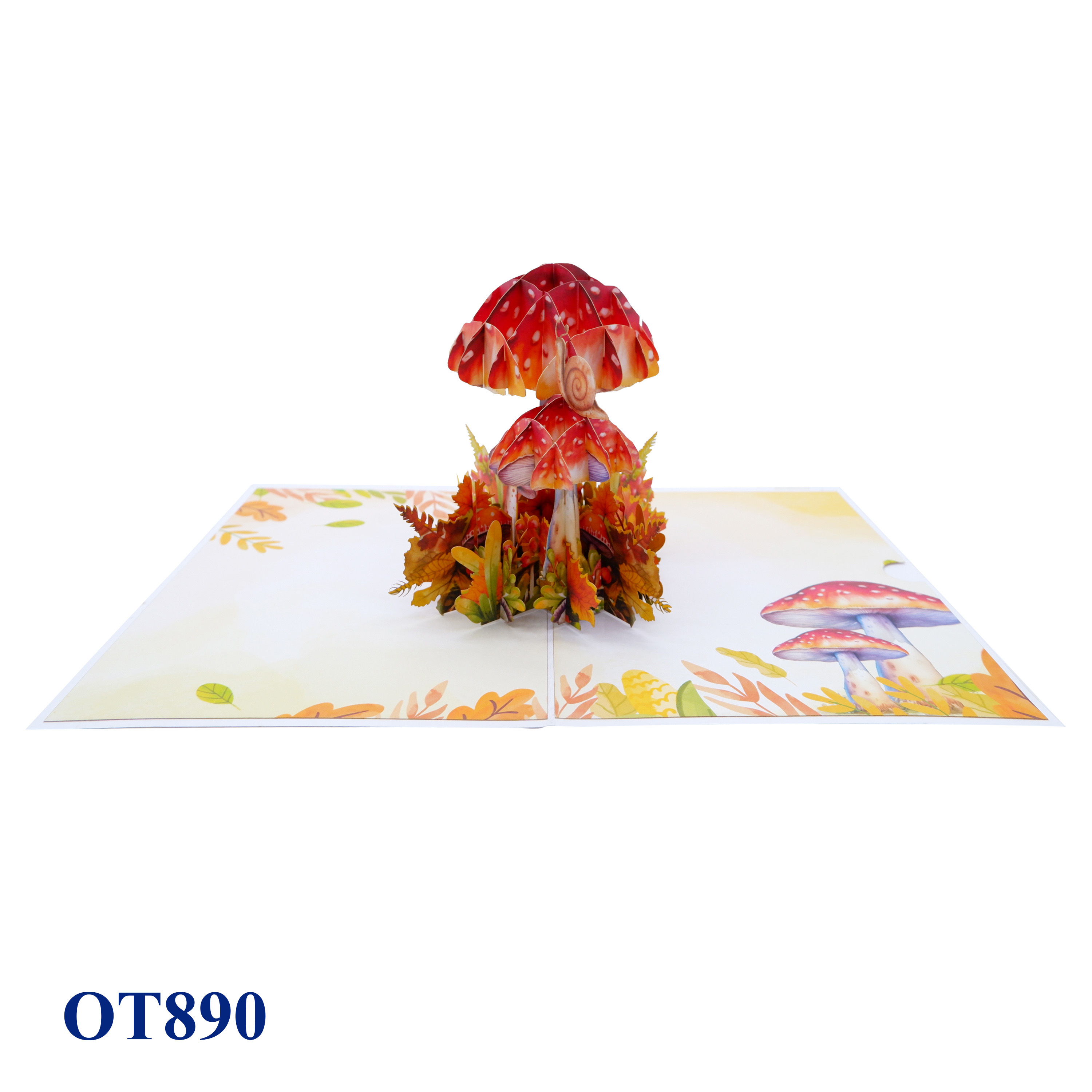 Mushroom & Snail Pop Up Card