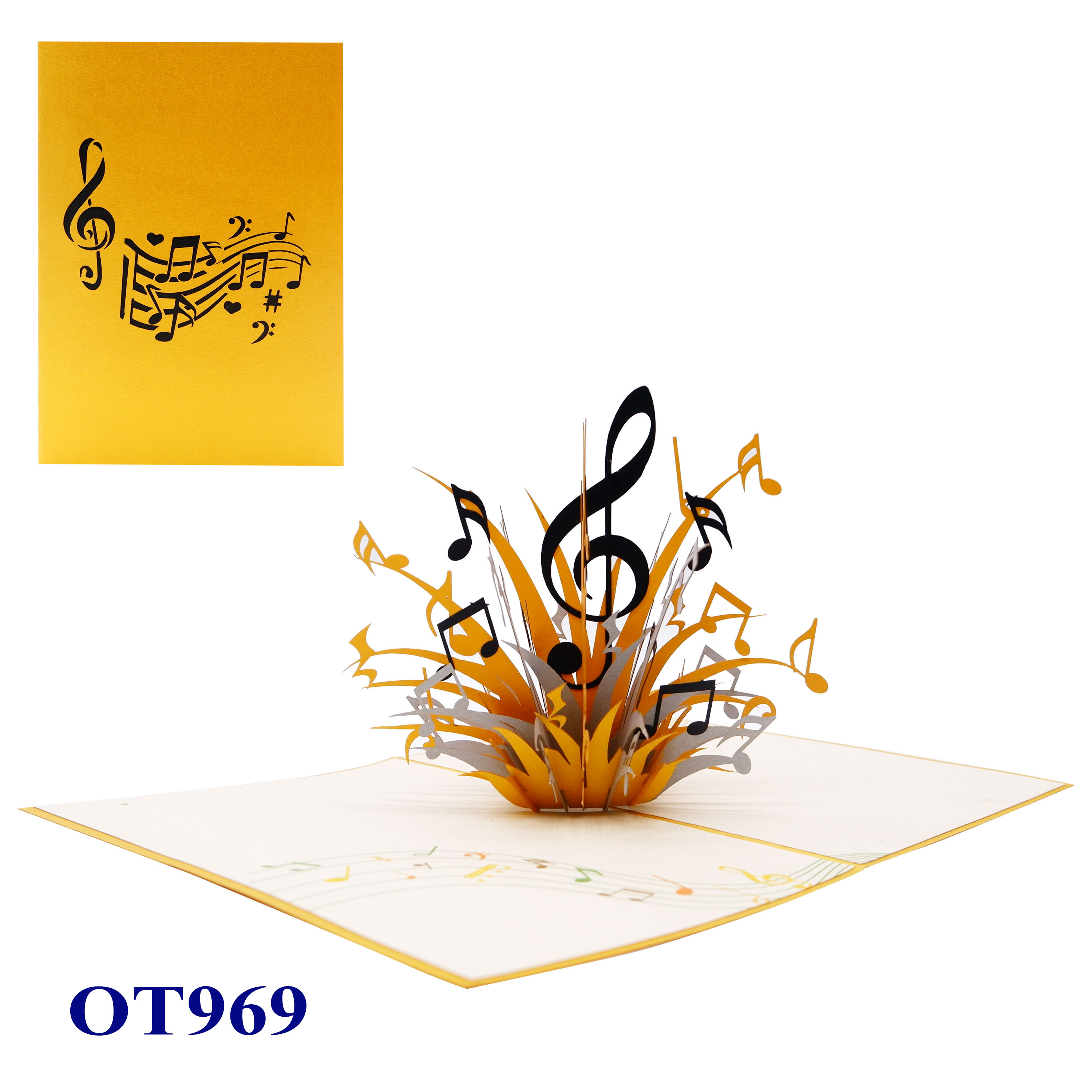 Music Notes Pop-Up Card