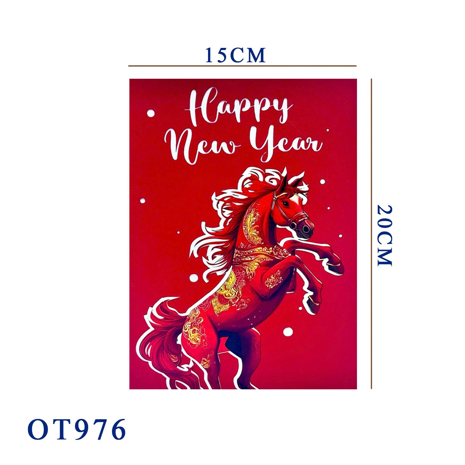 New Year Horse Pop-up Card