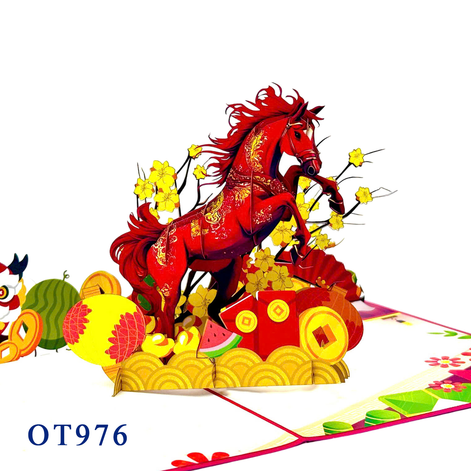 New Year Horse Pop-up Card