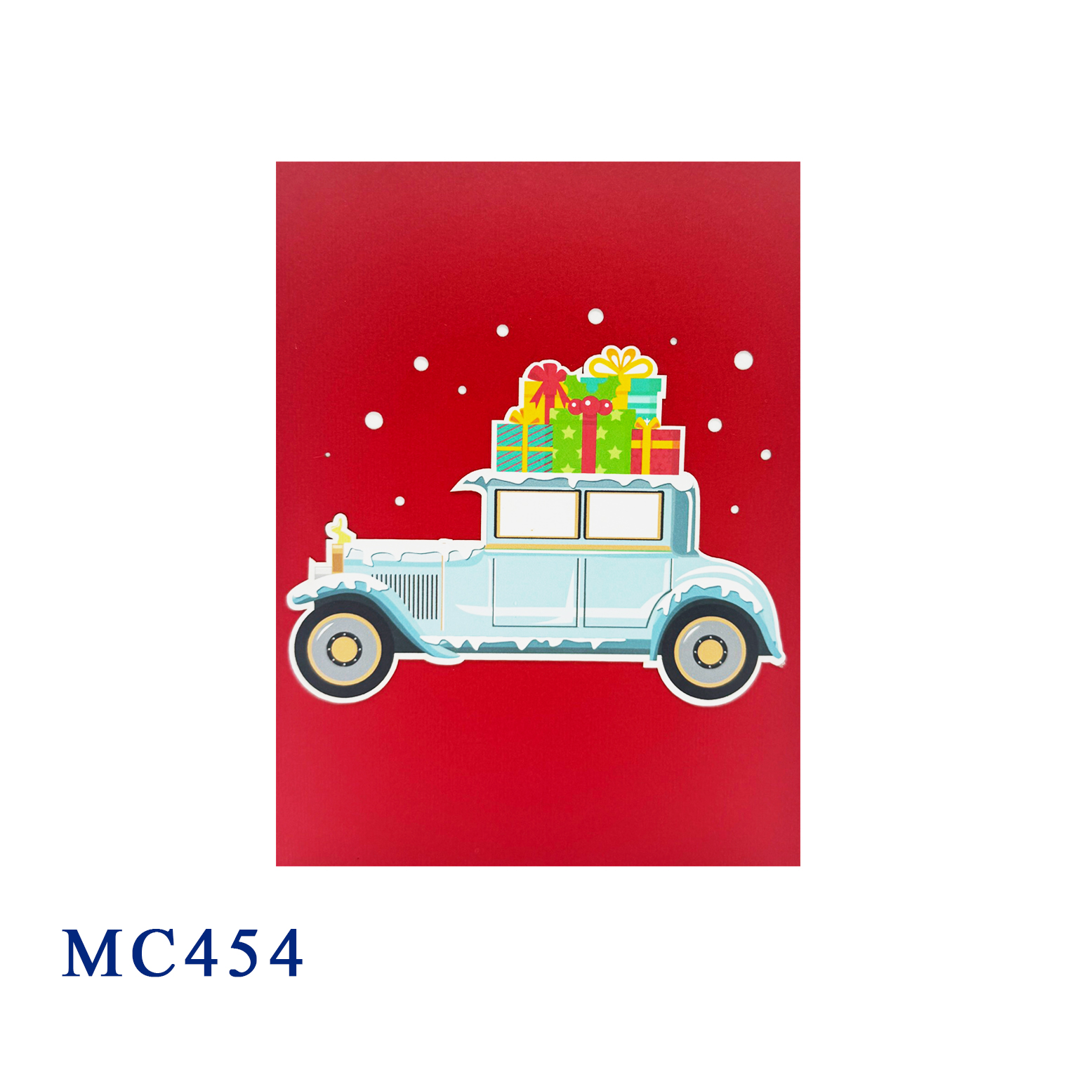 Noel Car Gifts Pop Up Card