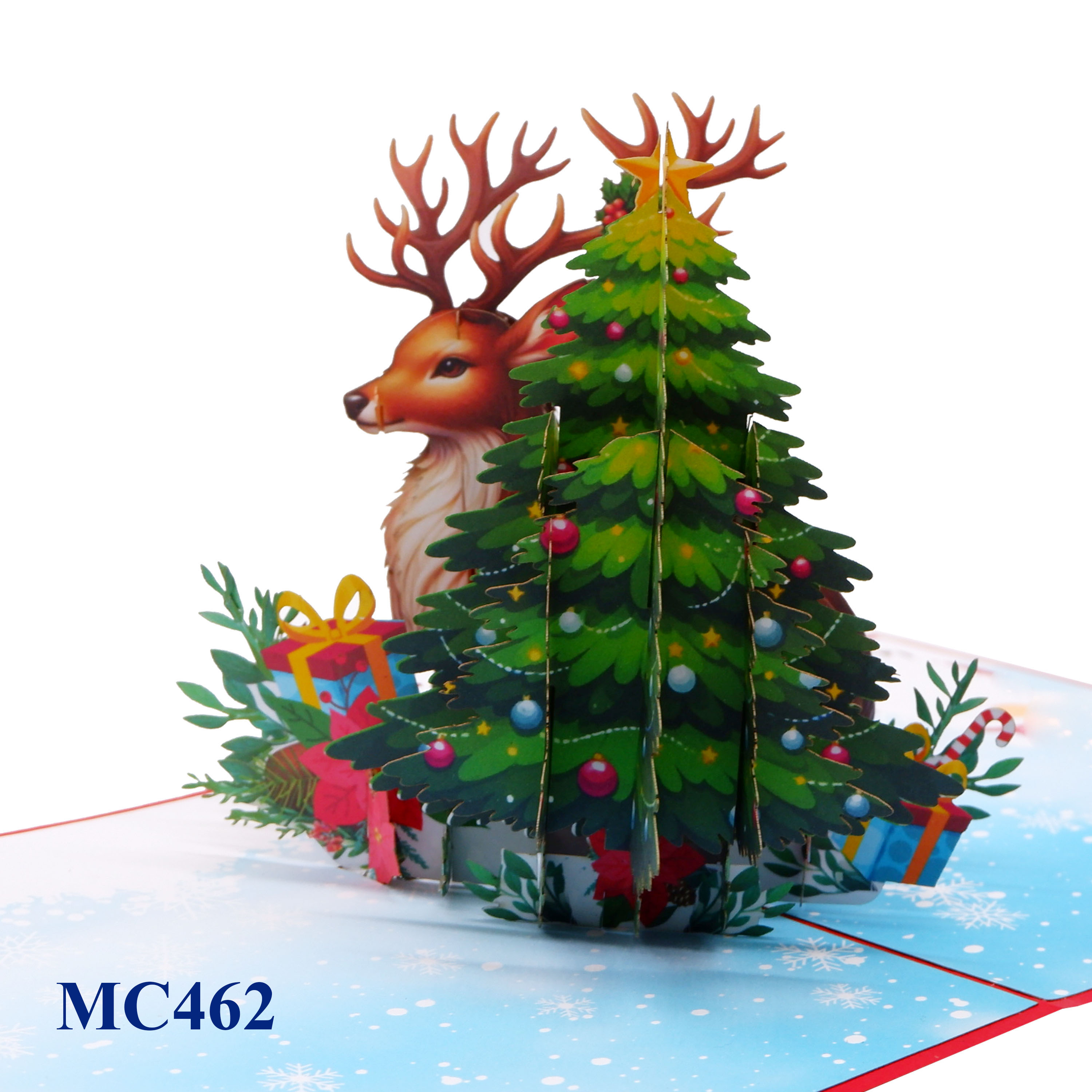 Noel Tree Reindeer Pop Up Card