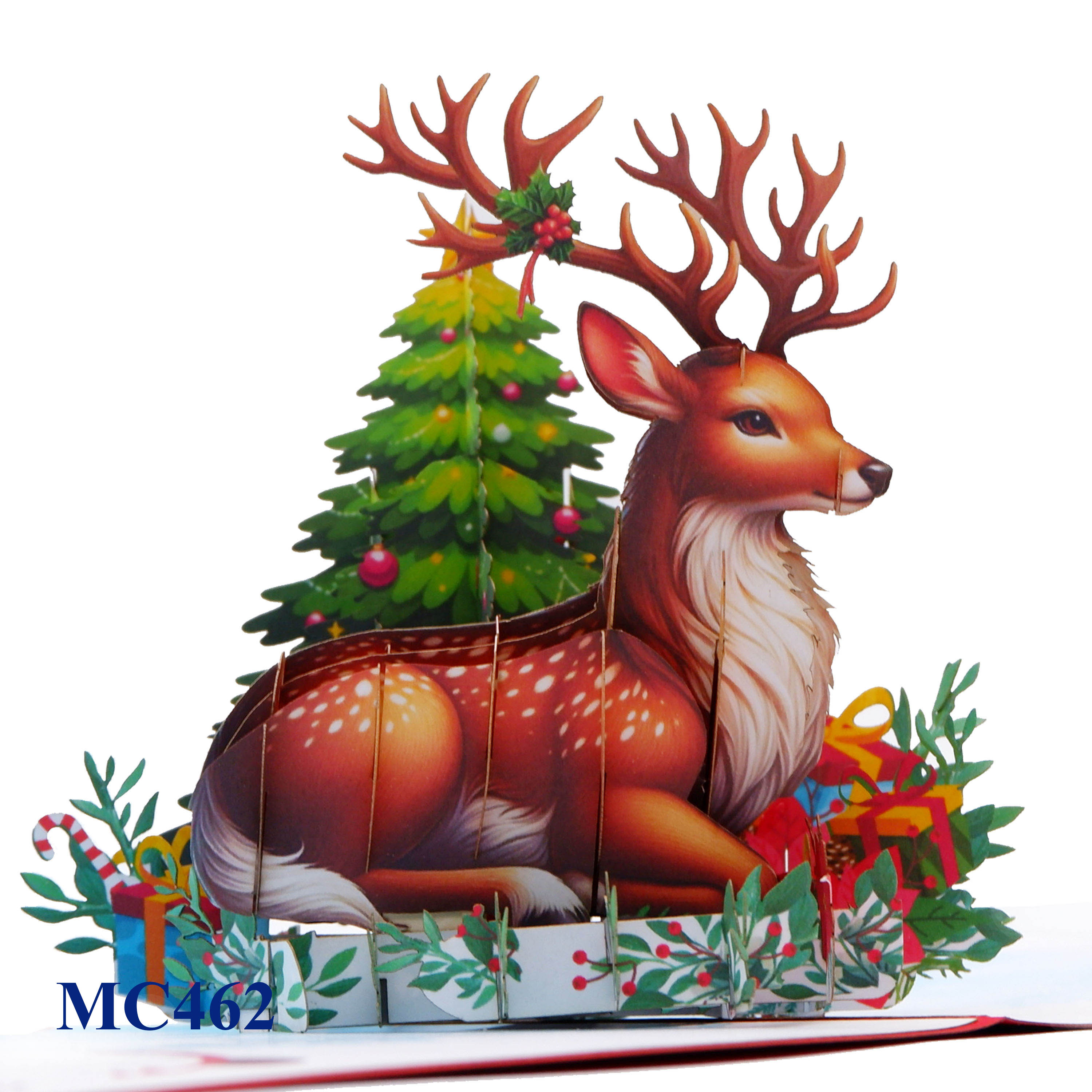 Noel Tree Reindeer Pop Up Card