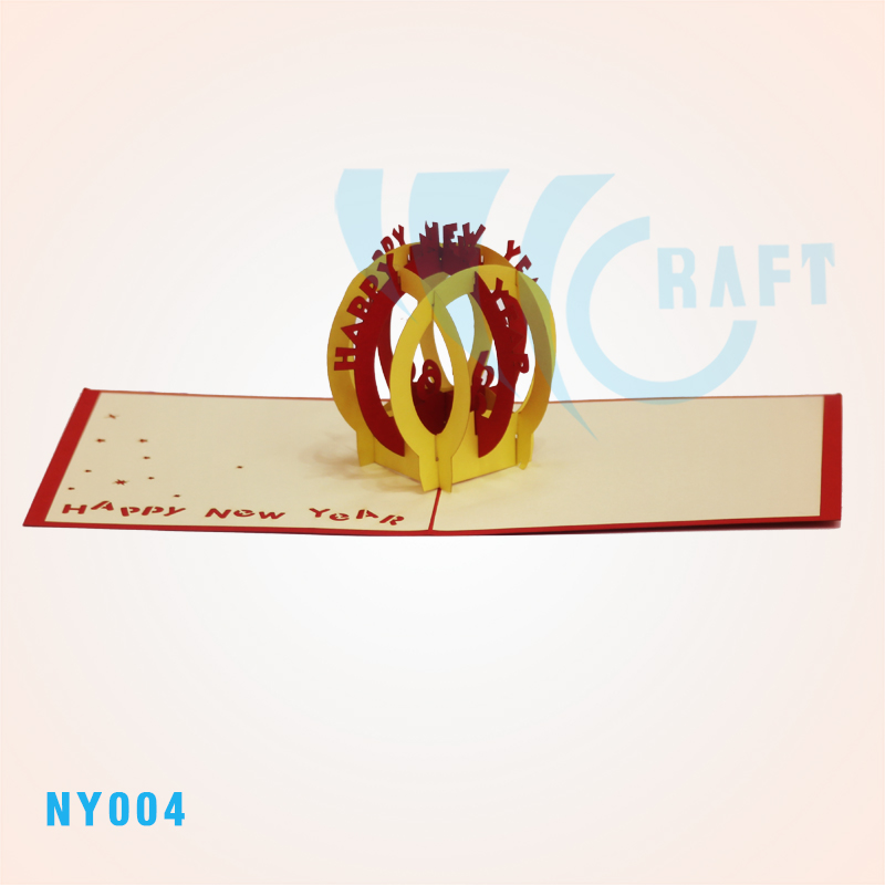 New Year Globe Pop Up Card