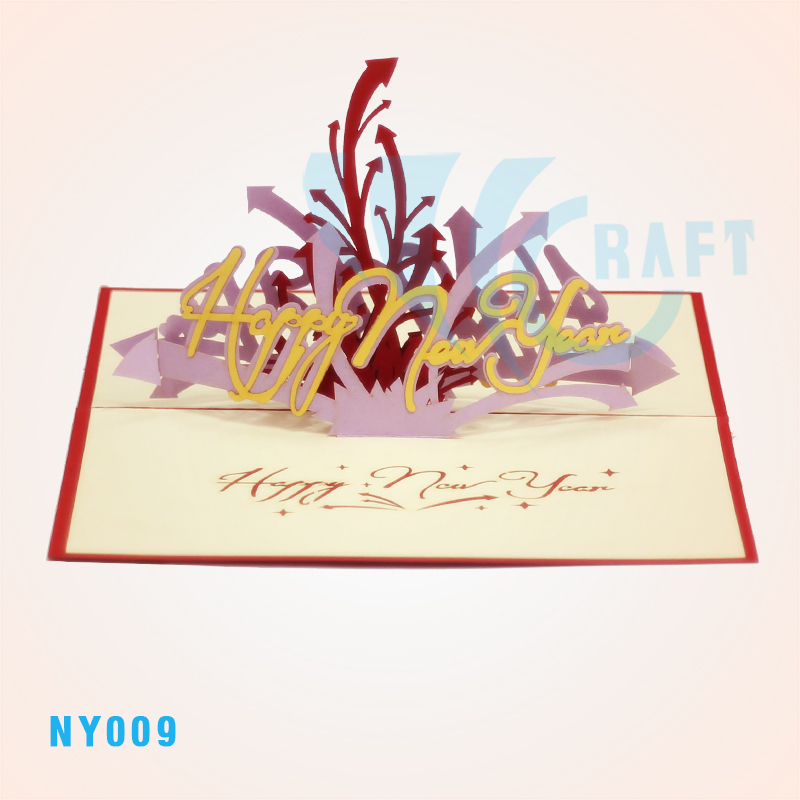 New Year Fireworks Pop Up Card