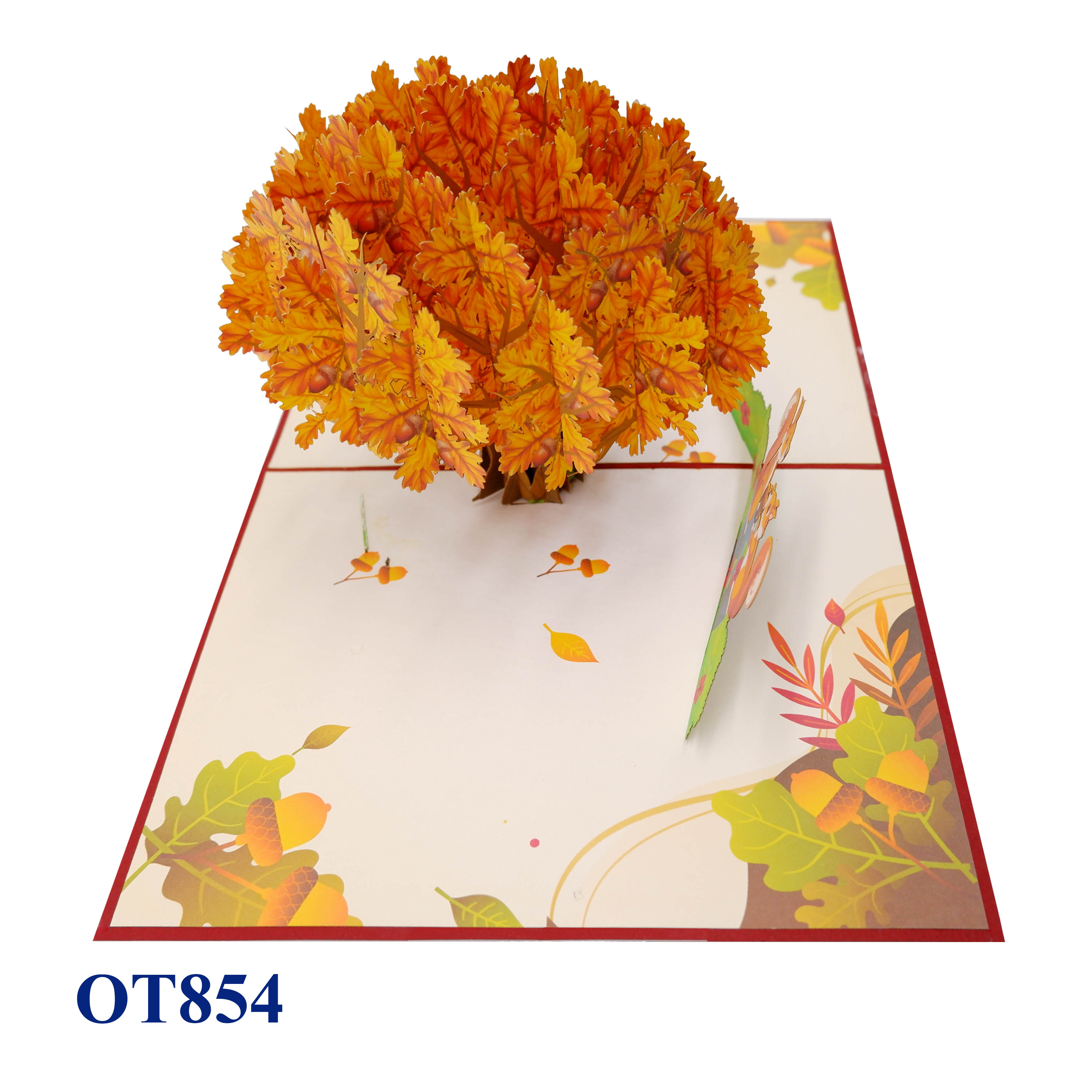 Oak Autumn Tree Pop Up Card