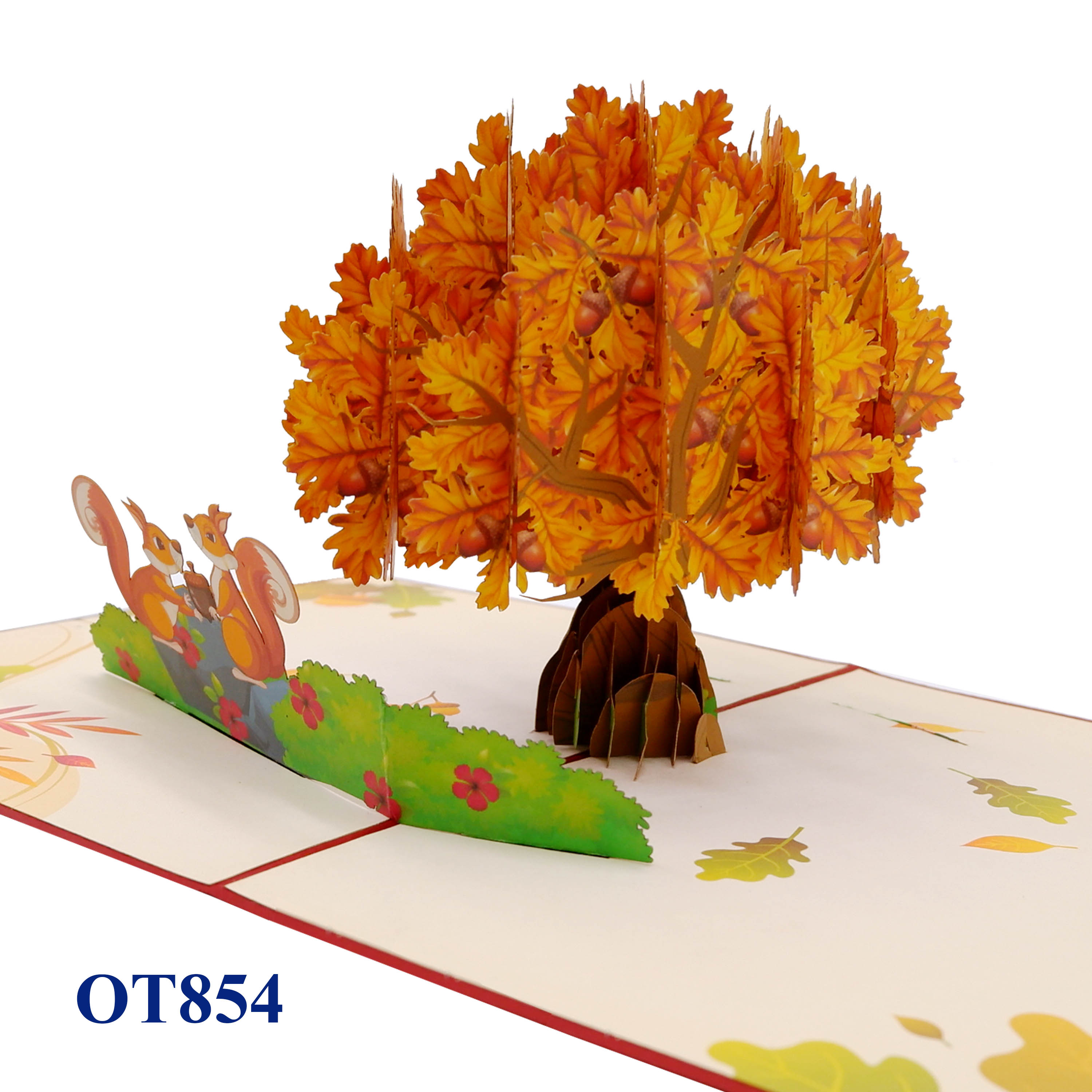 Oak Autumn Tree Pop Up Card