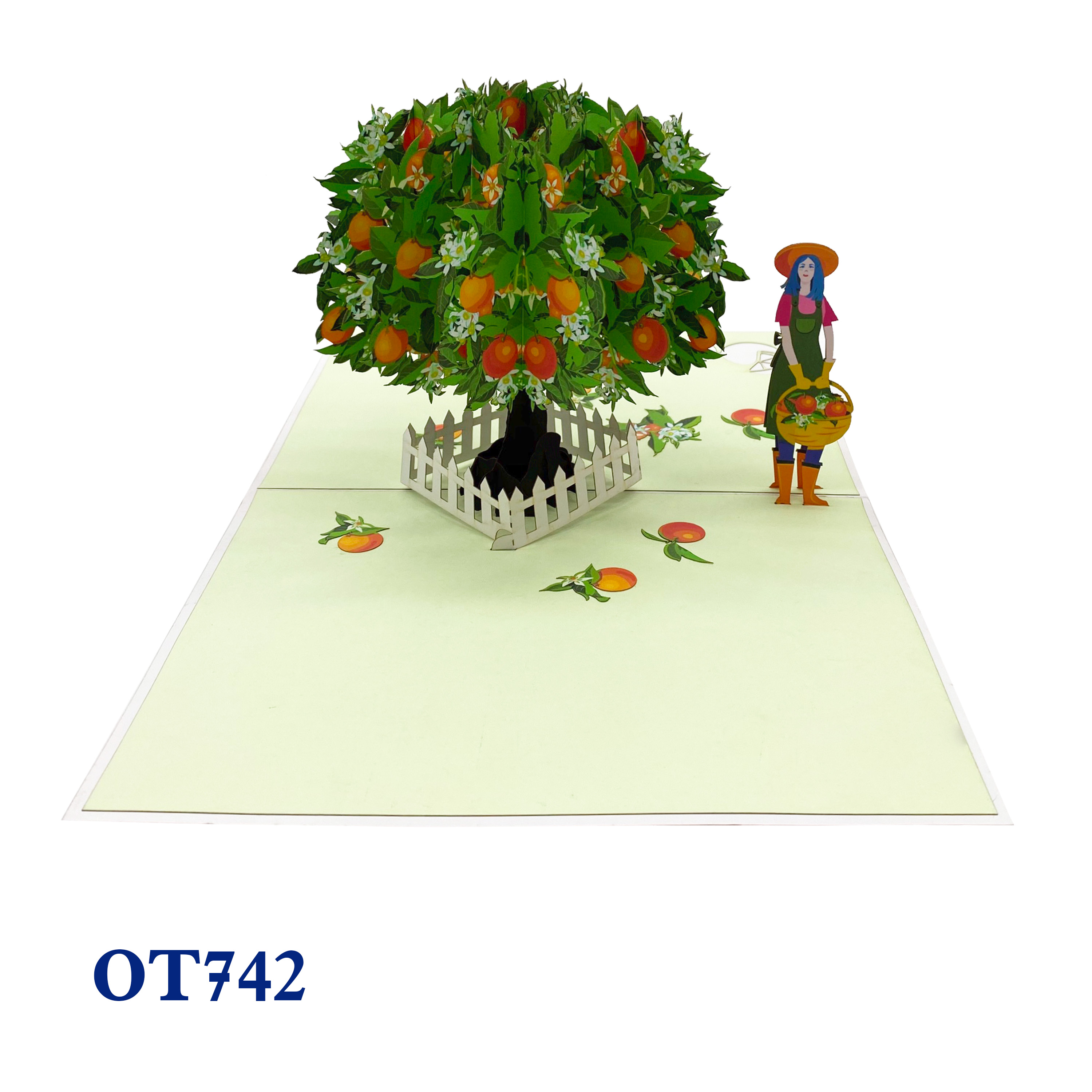 Orange Tree Pop Up Card