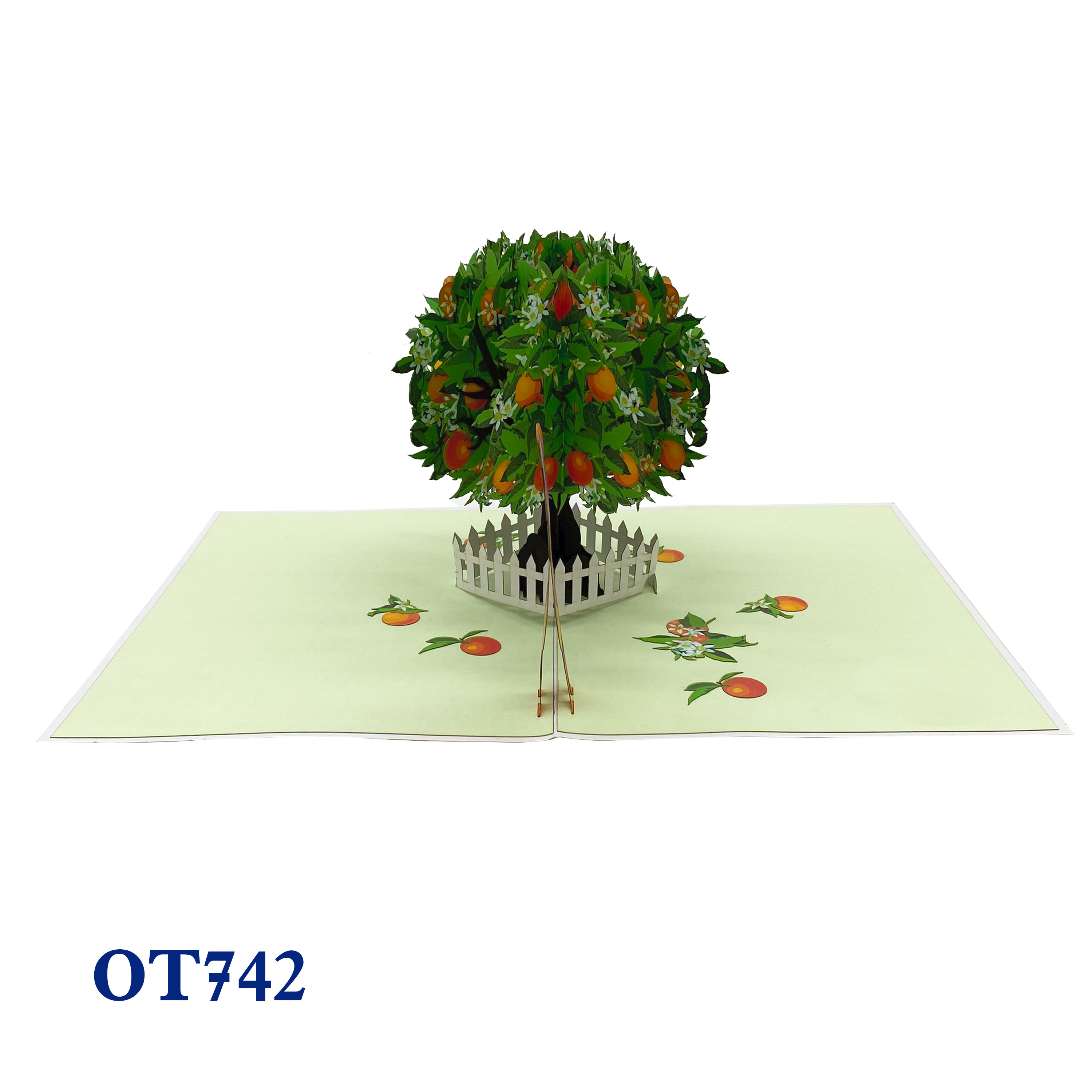Orange Tree Pop Up Card