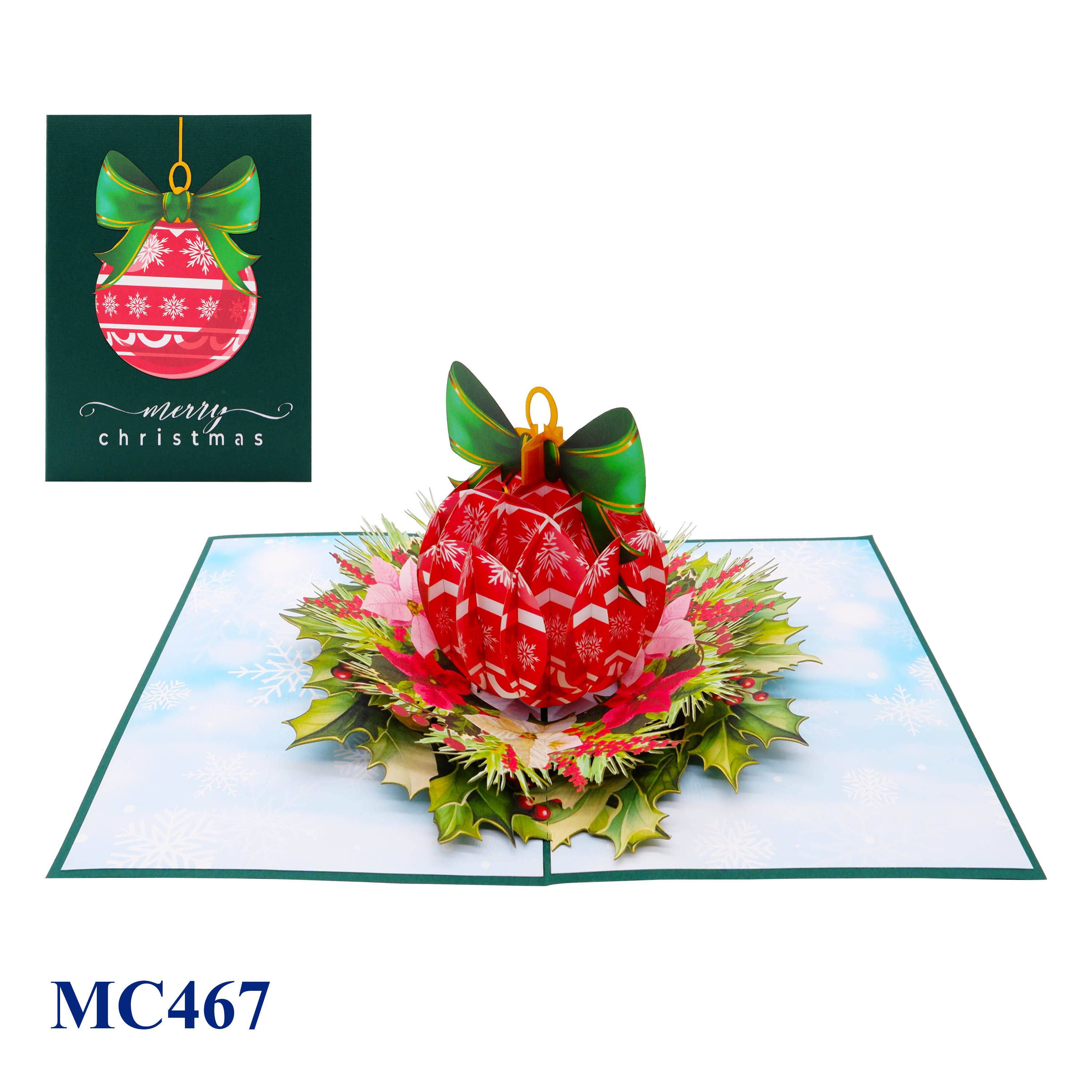 Ornament Noel Pop Up Greeting Card