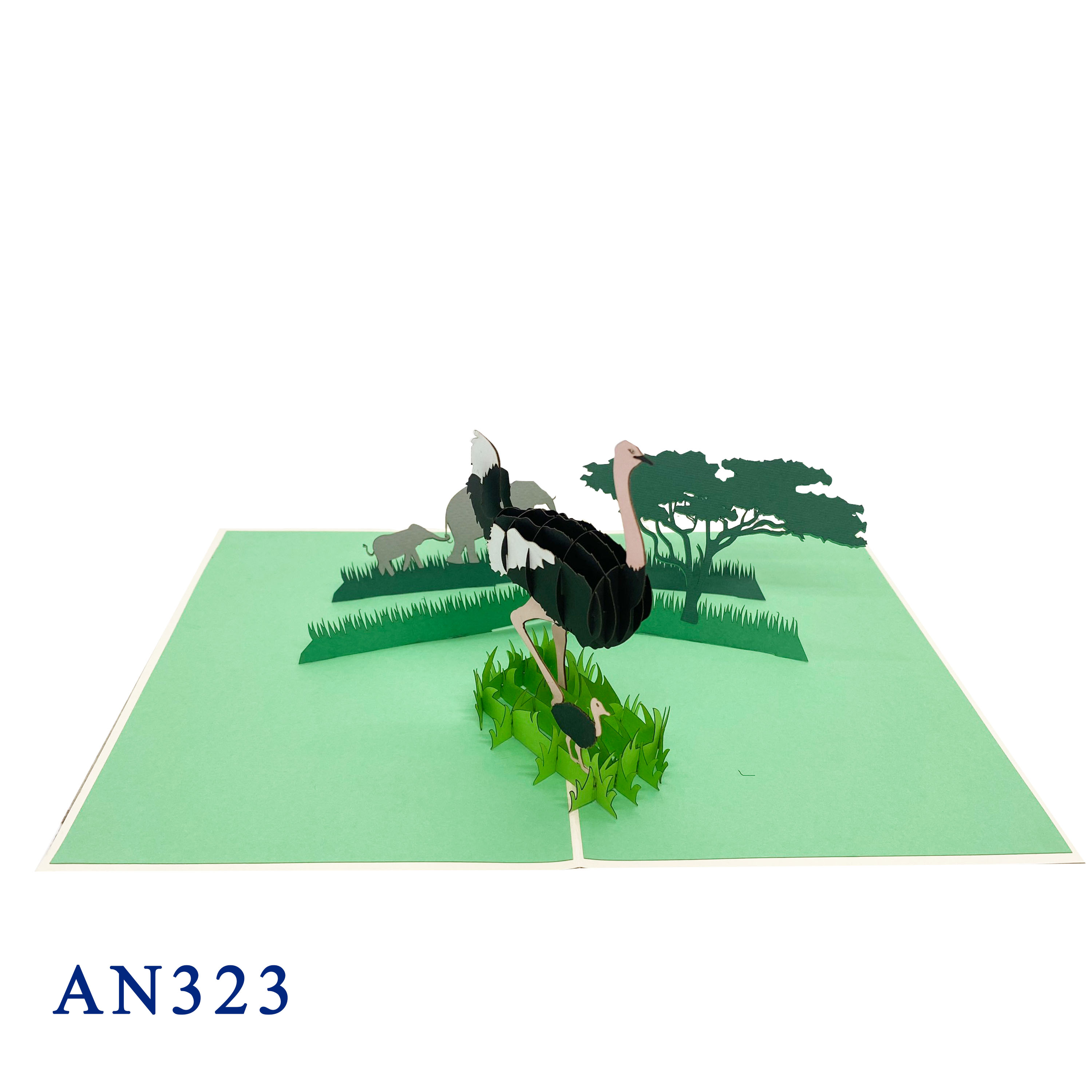 Ostrich Pop Up Card
