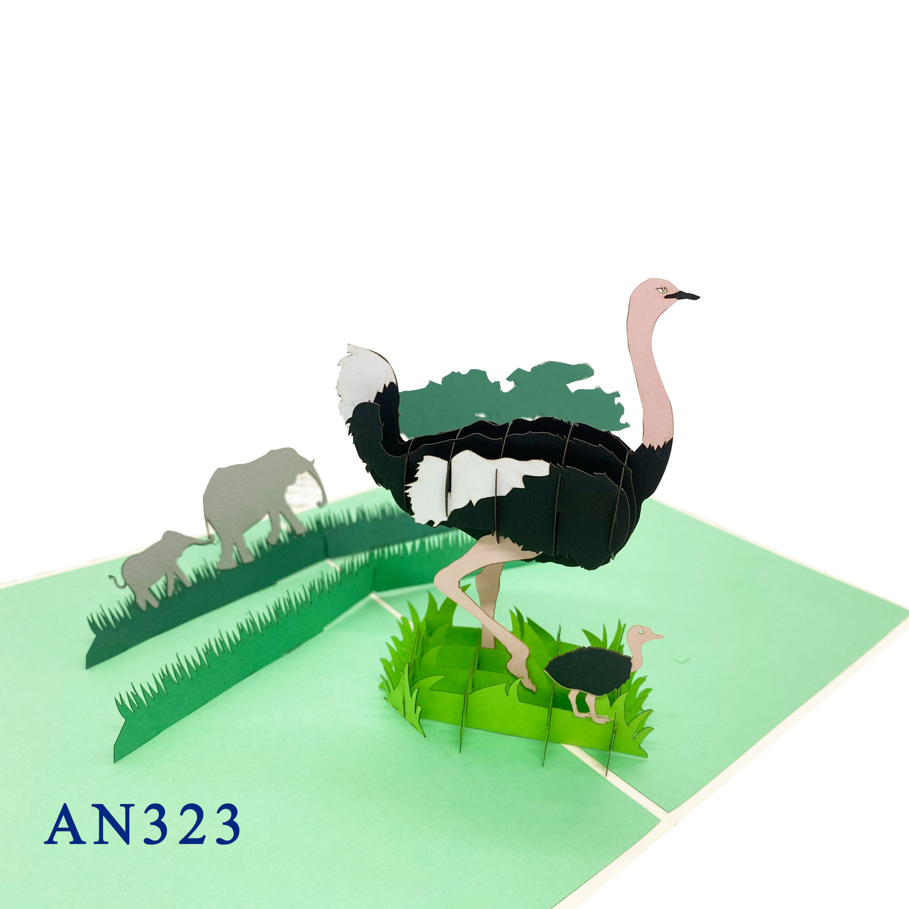 Ostrich Pop Up Card