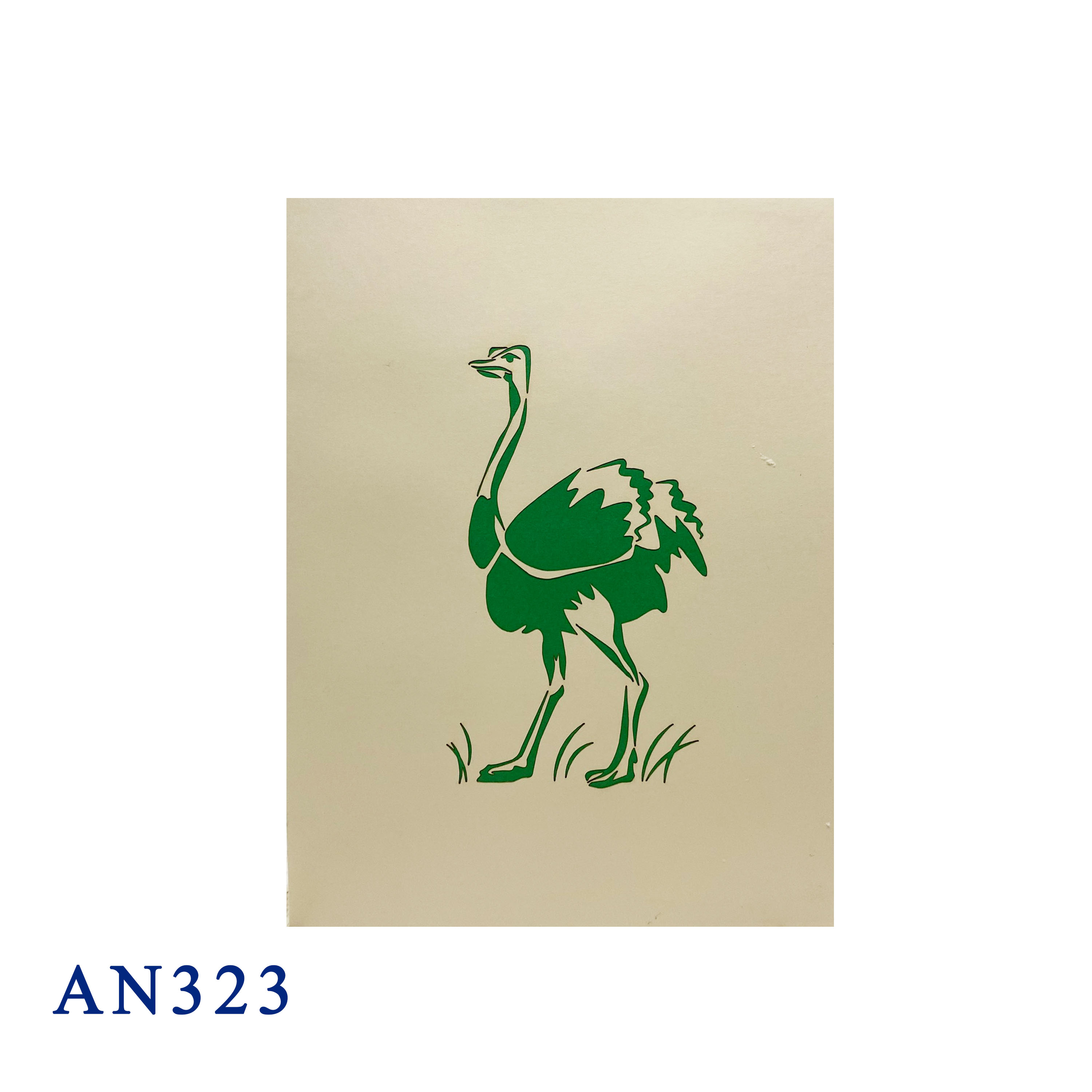 Ostrich Pop Up Card