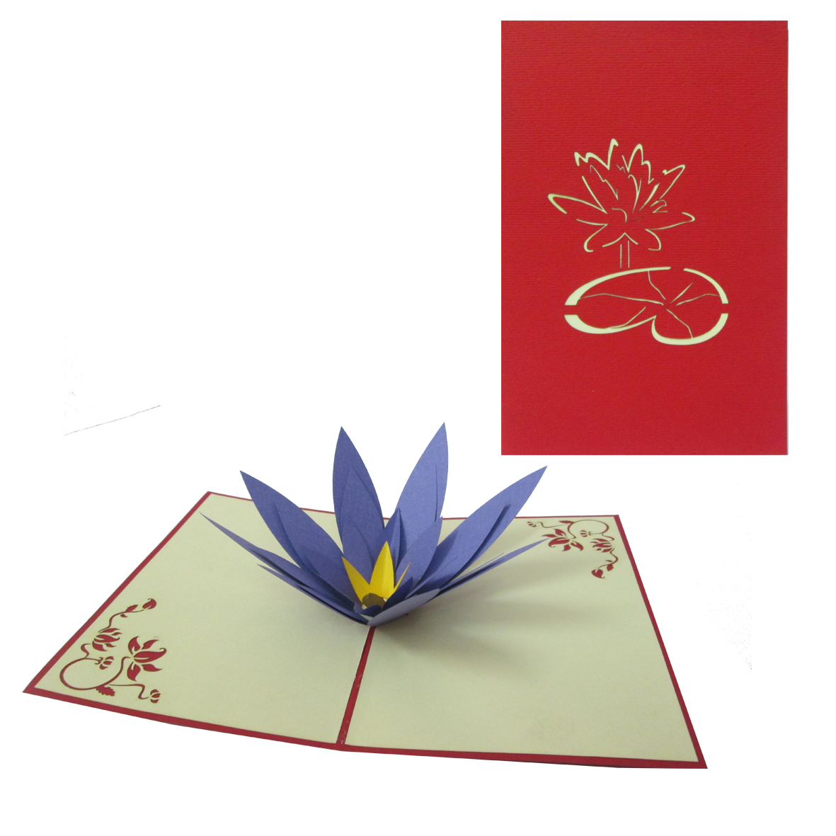 Lotus 5 Pop Up Card