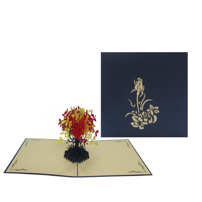 VASE OF FLOWERS 4 POP UP 3D CARD