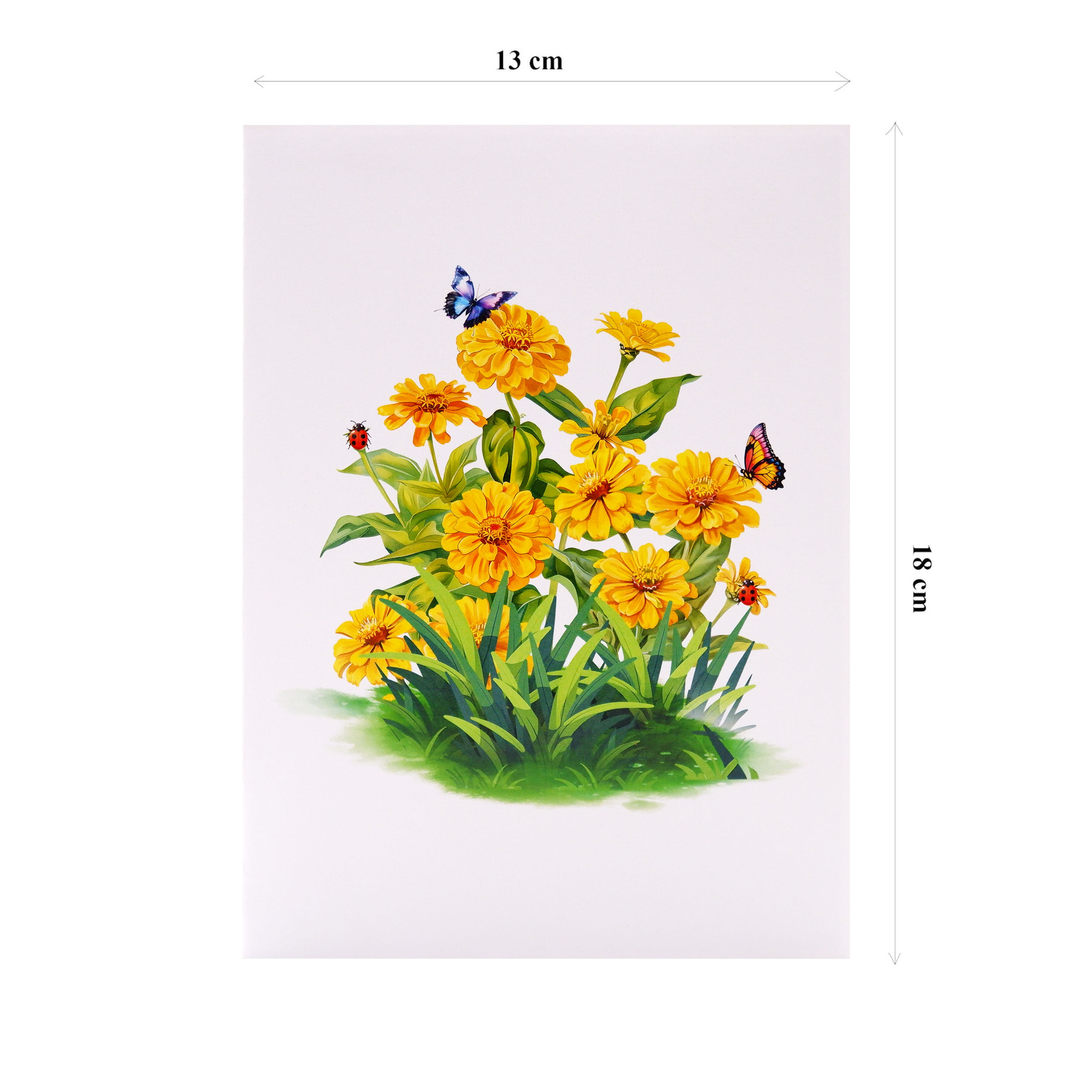 Yellow Daisy Flower Pop-Up Card