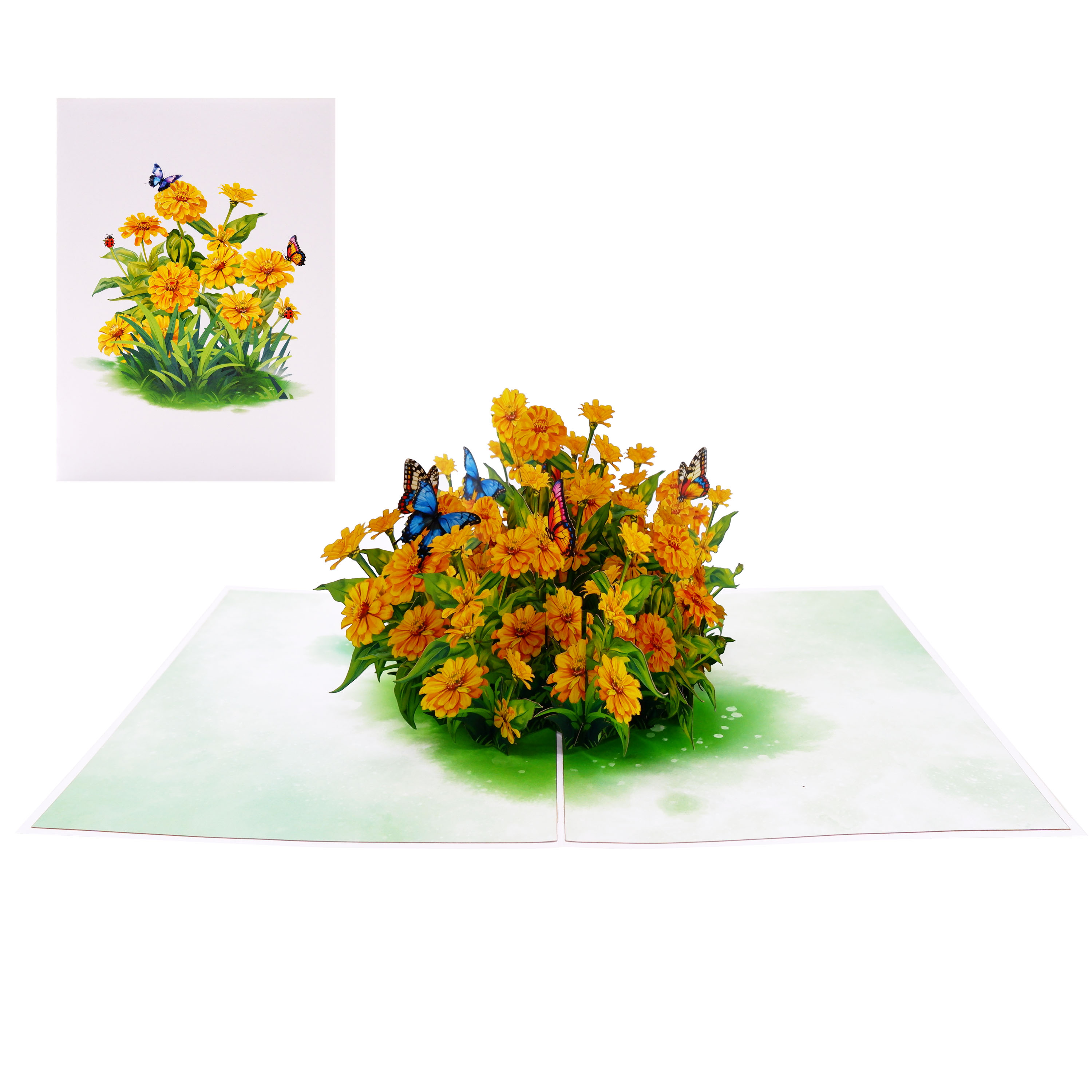 Yellow Daisy Flower Pop-Up Card