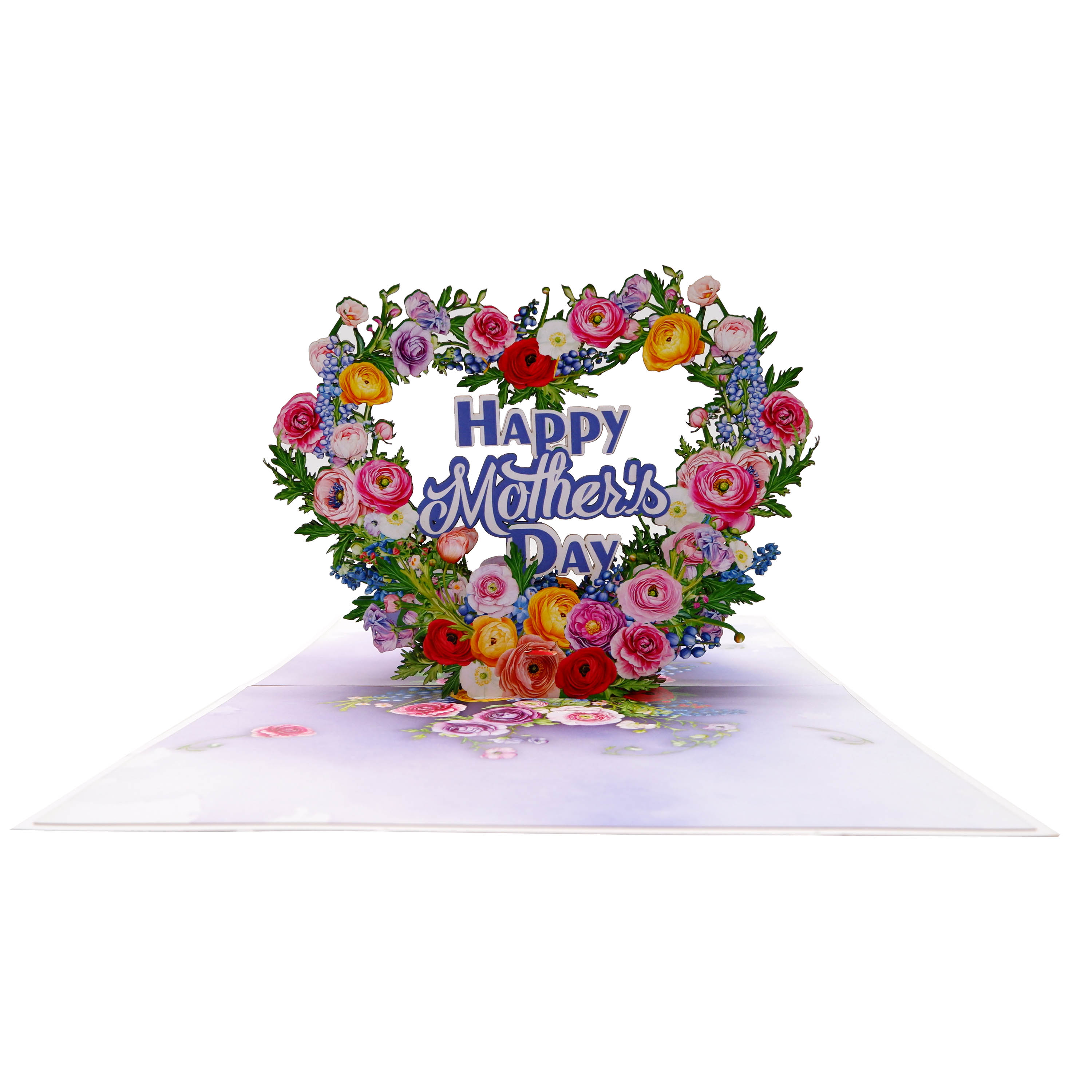 Mother’s Day Wreath Pop-Up Card – A Refined Floral Tribute