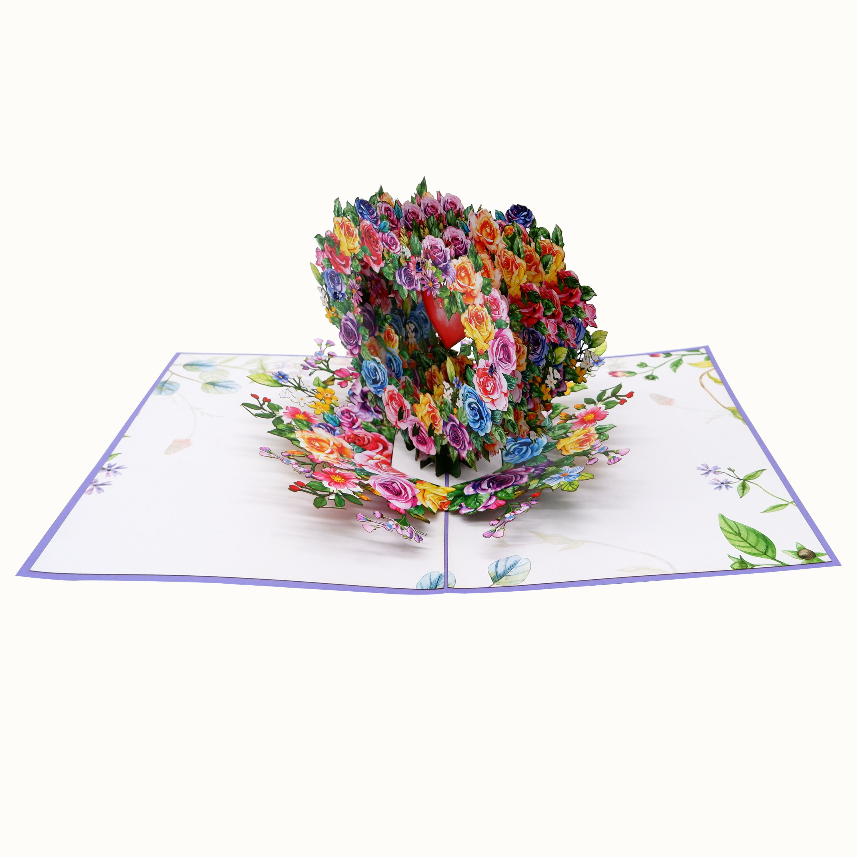 Floral Heart Pop-Up Card – 3D Love Greeting Card