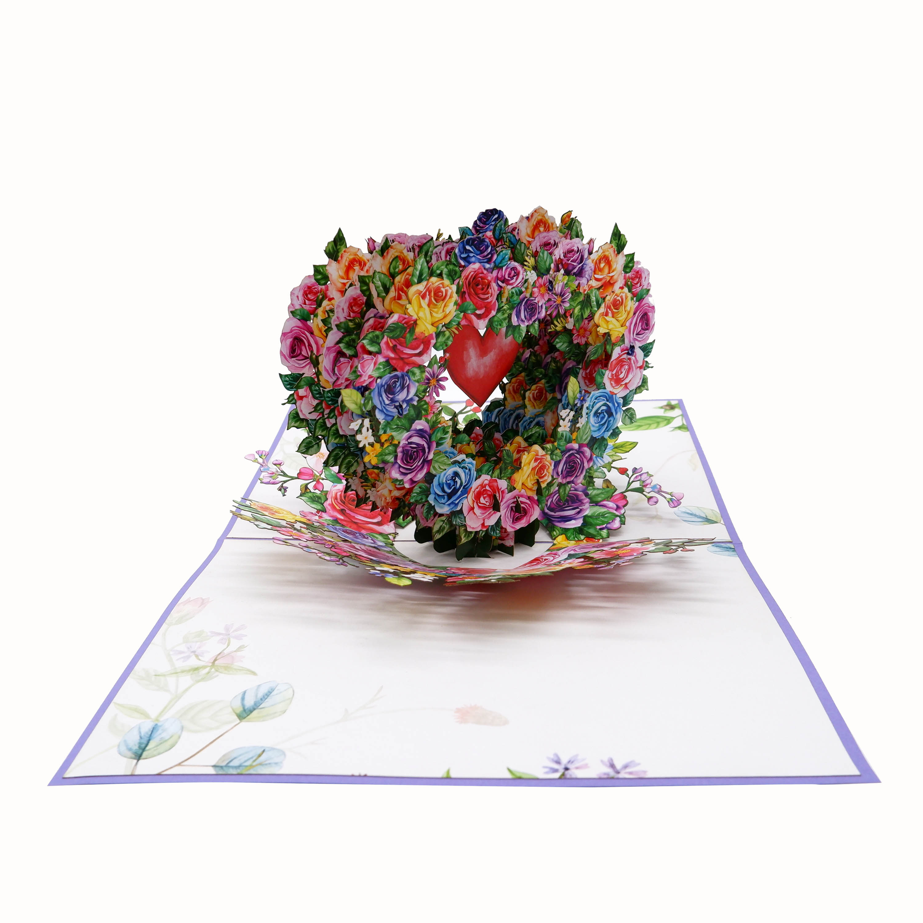 Floral Heart Pop-Up Card – 3D Love Greeting Card