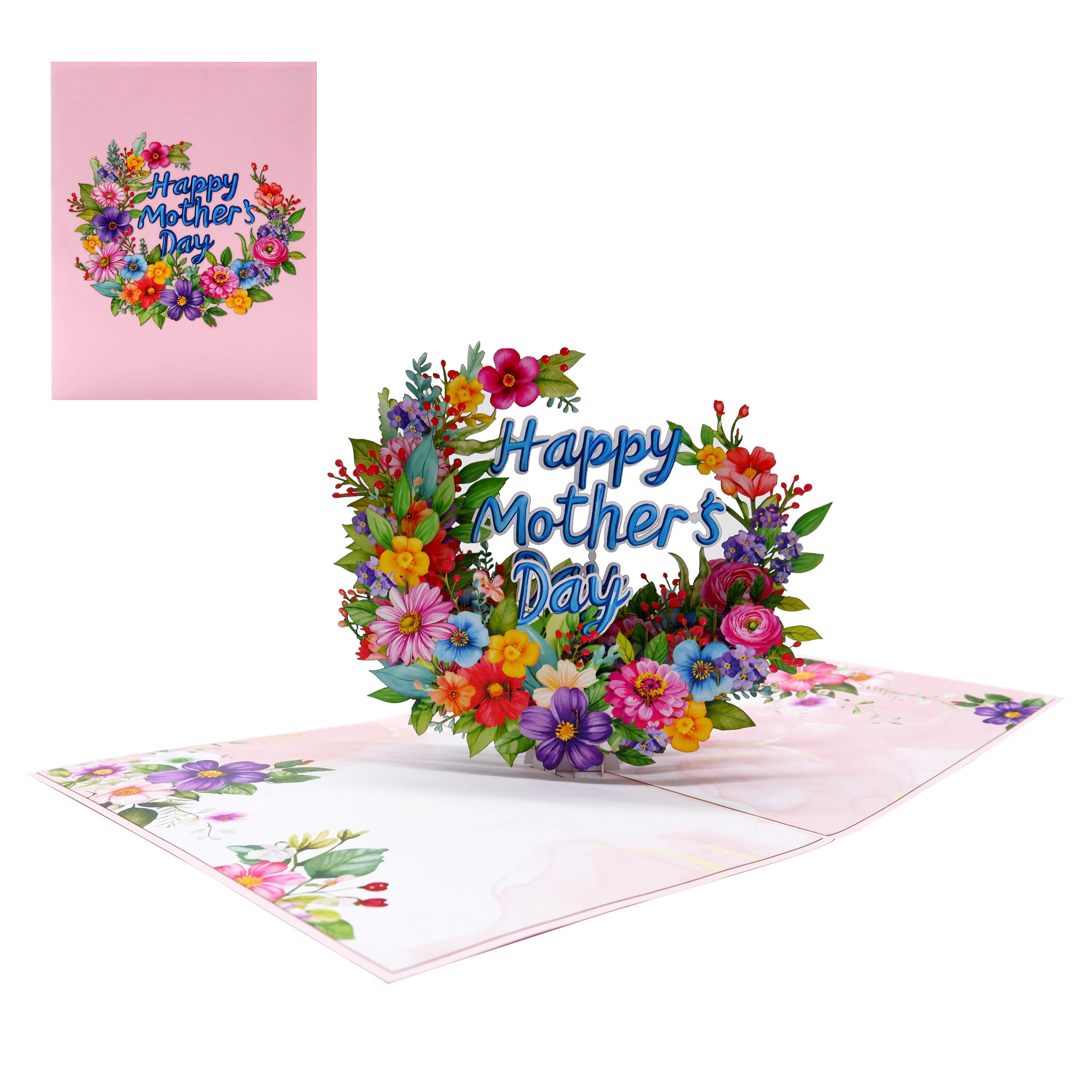 Happy Mother’s Day Floral Pop-Up Card – 3D Mother’s Day Greeting Card
