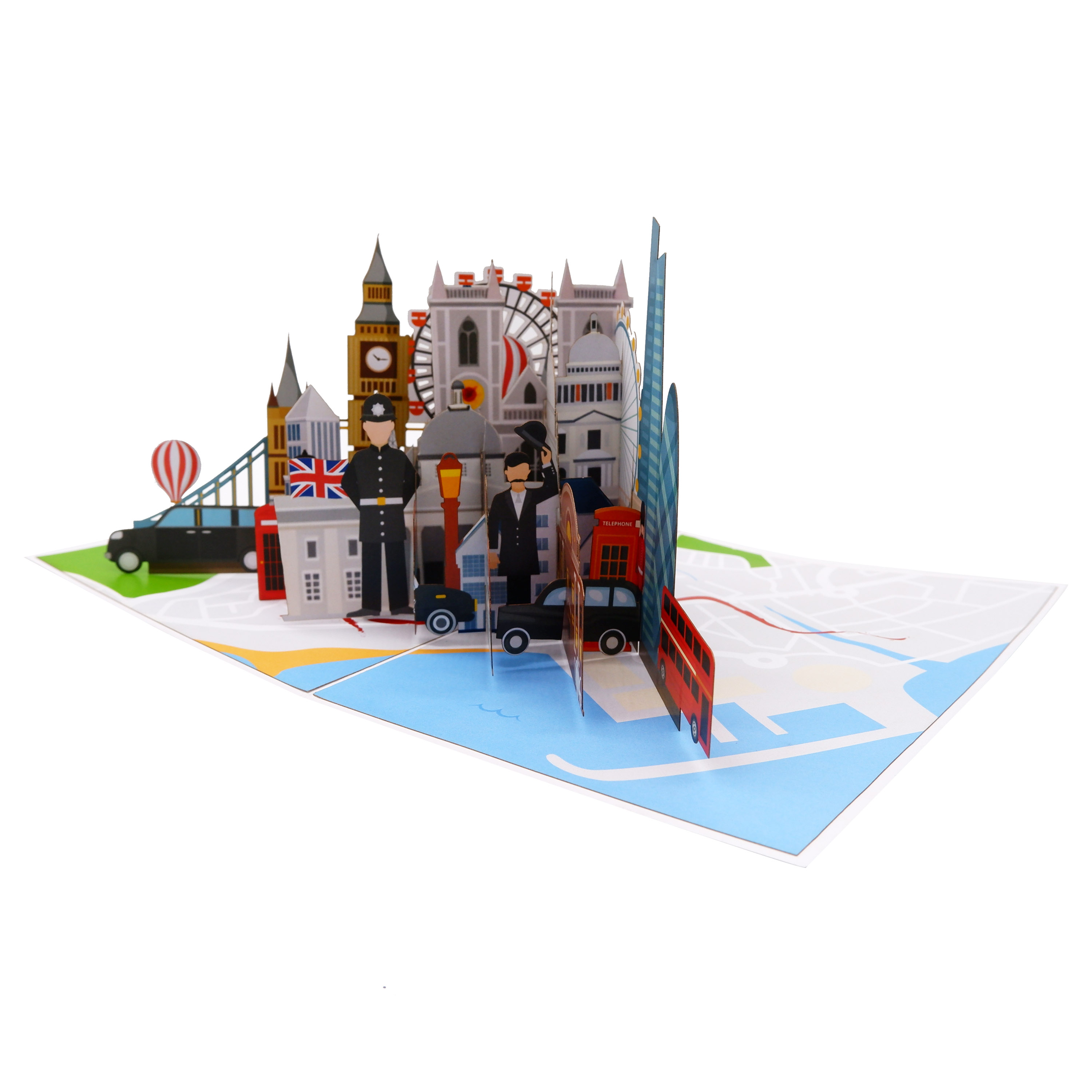 London Landmarks Pop-Up Card – 3D Travel Greeting Card