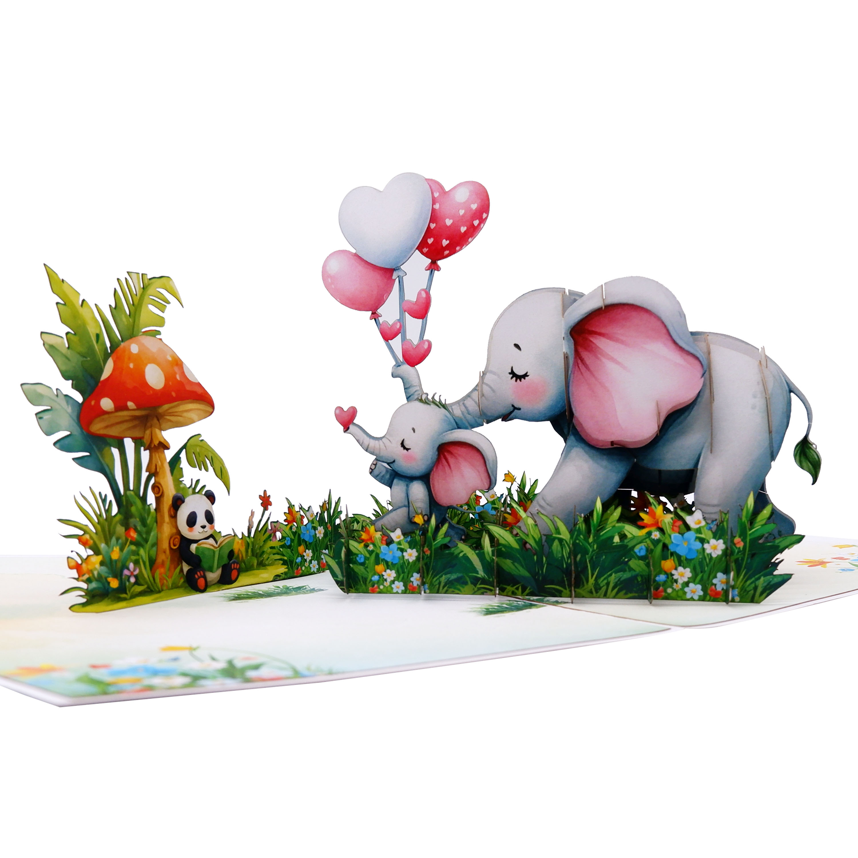 Elephants Pop-Up Card – Cute 3D Greeting Card