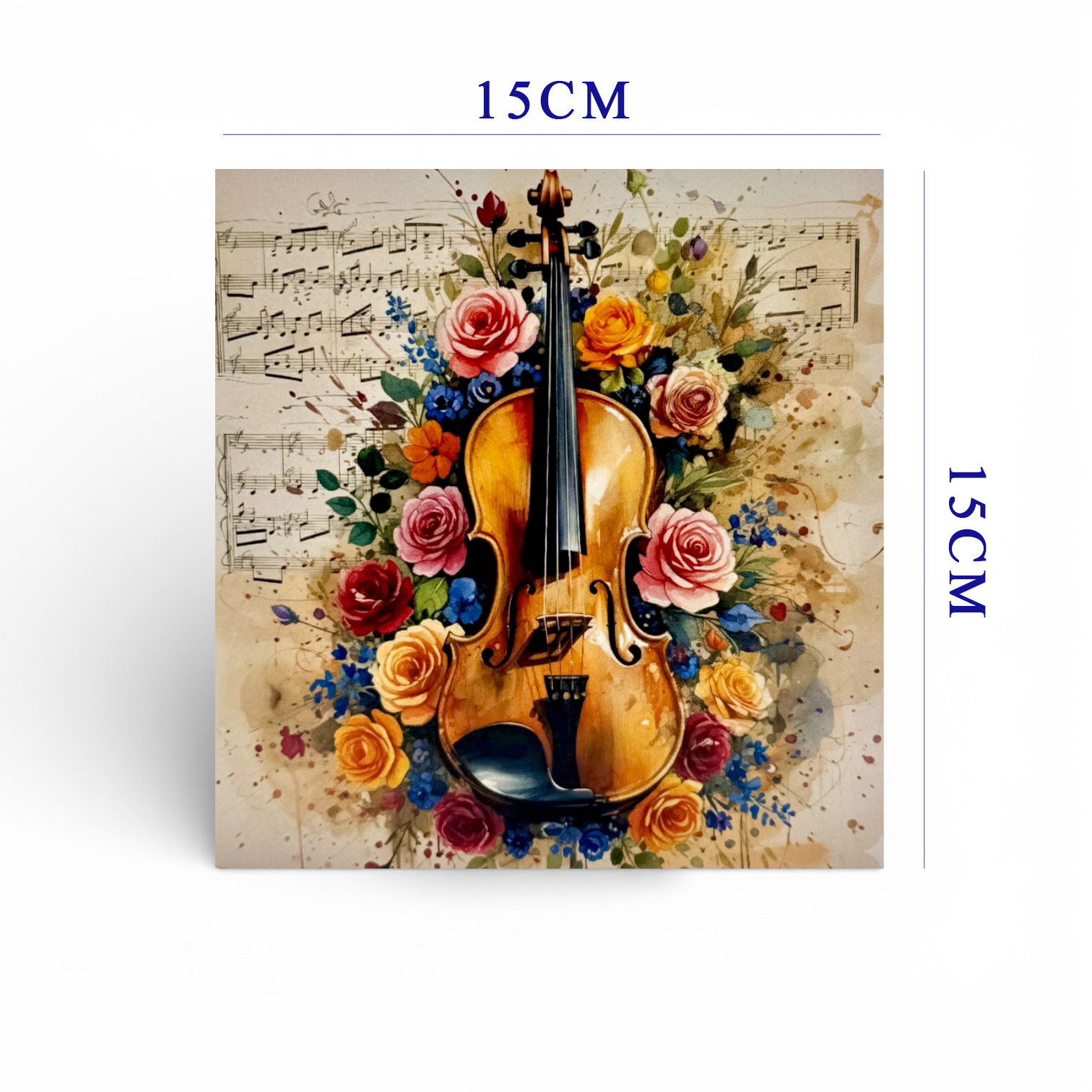 Floral Violin Pop-Up Card