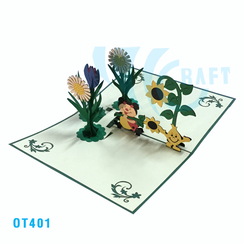 Flowers Garden Pop Up Card