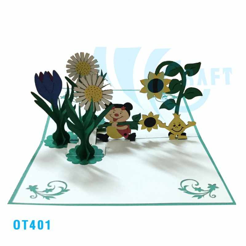 Flowers Garden Pop Up Card