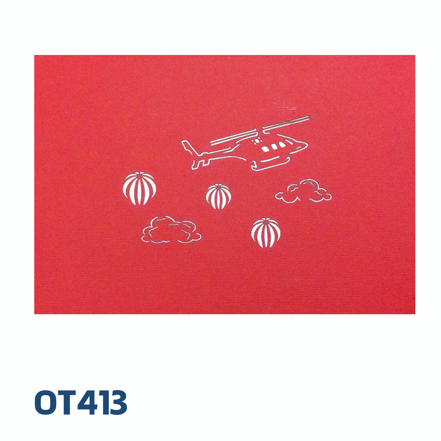 Helicopter Pop Up Card