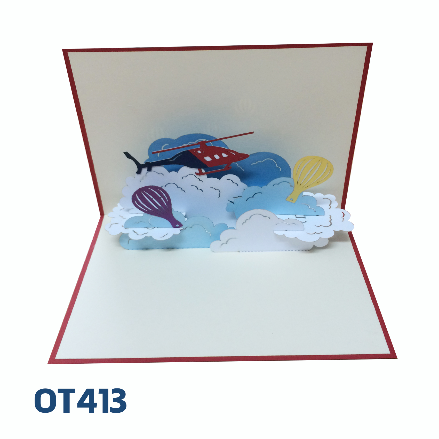 Helicopter Pop Up Card