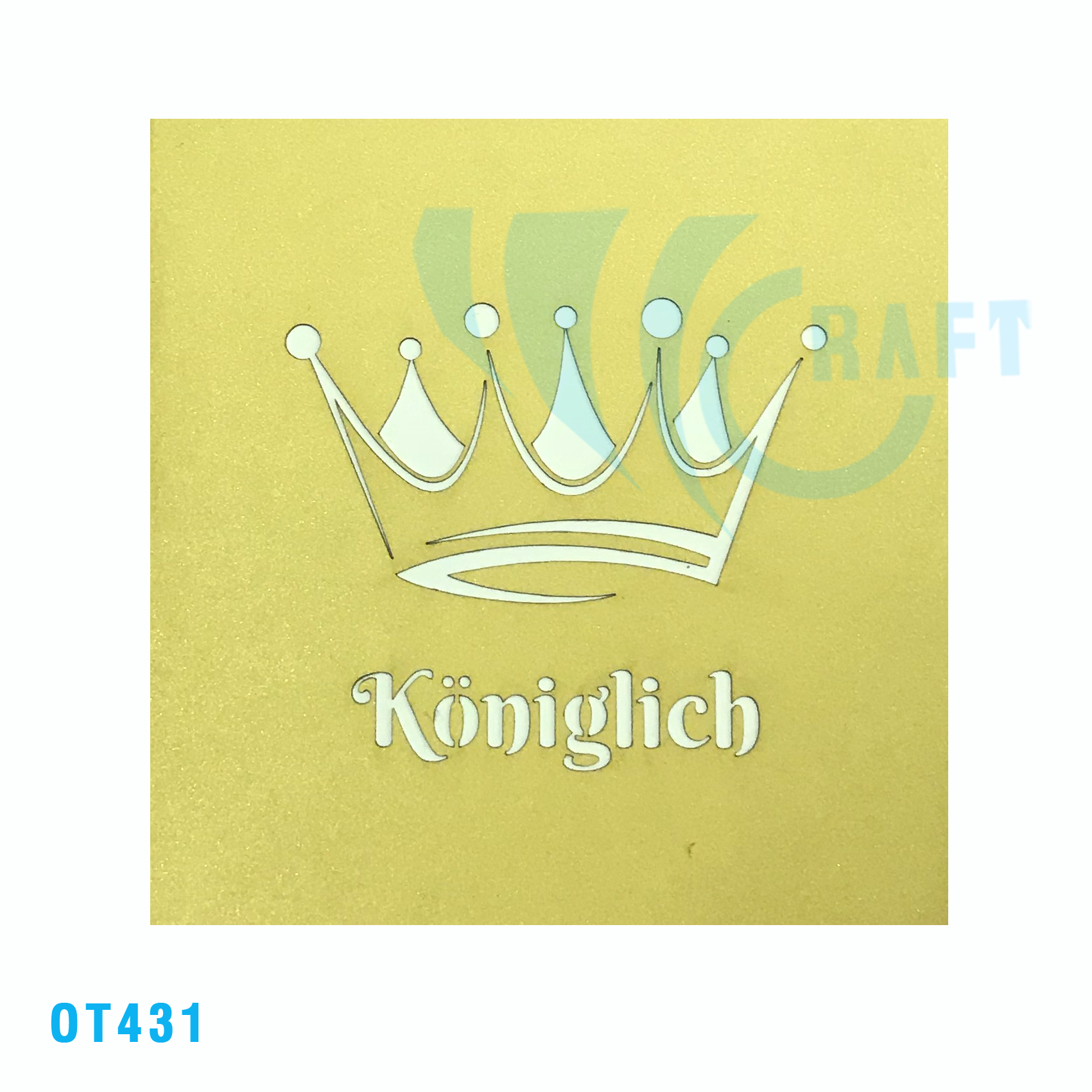 Golden Crown Pop Up Card