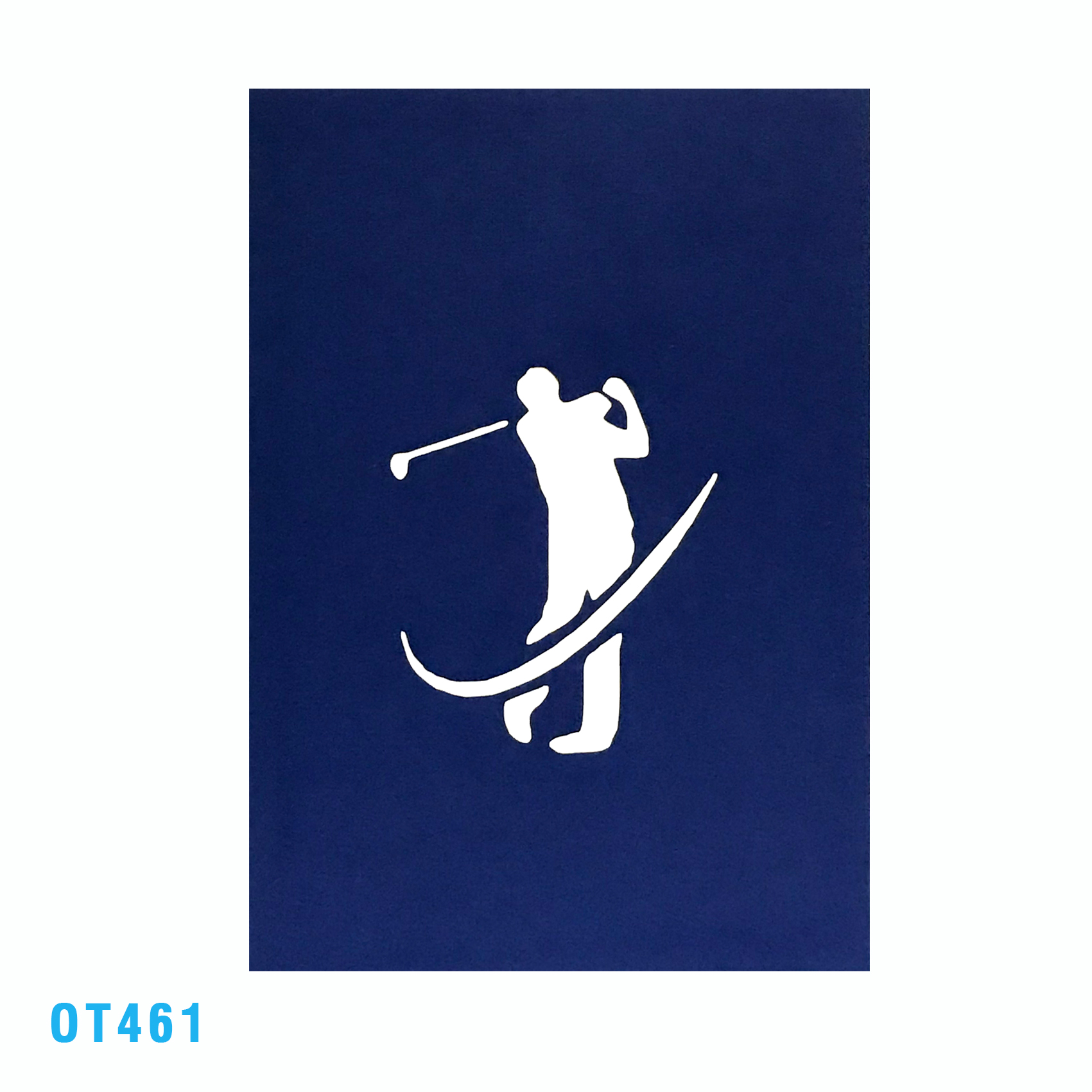 Golf Player Pop Up Card