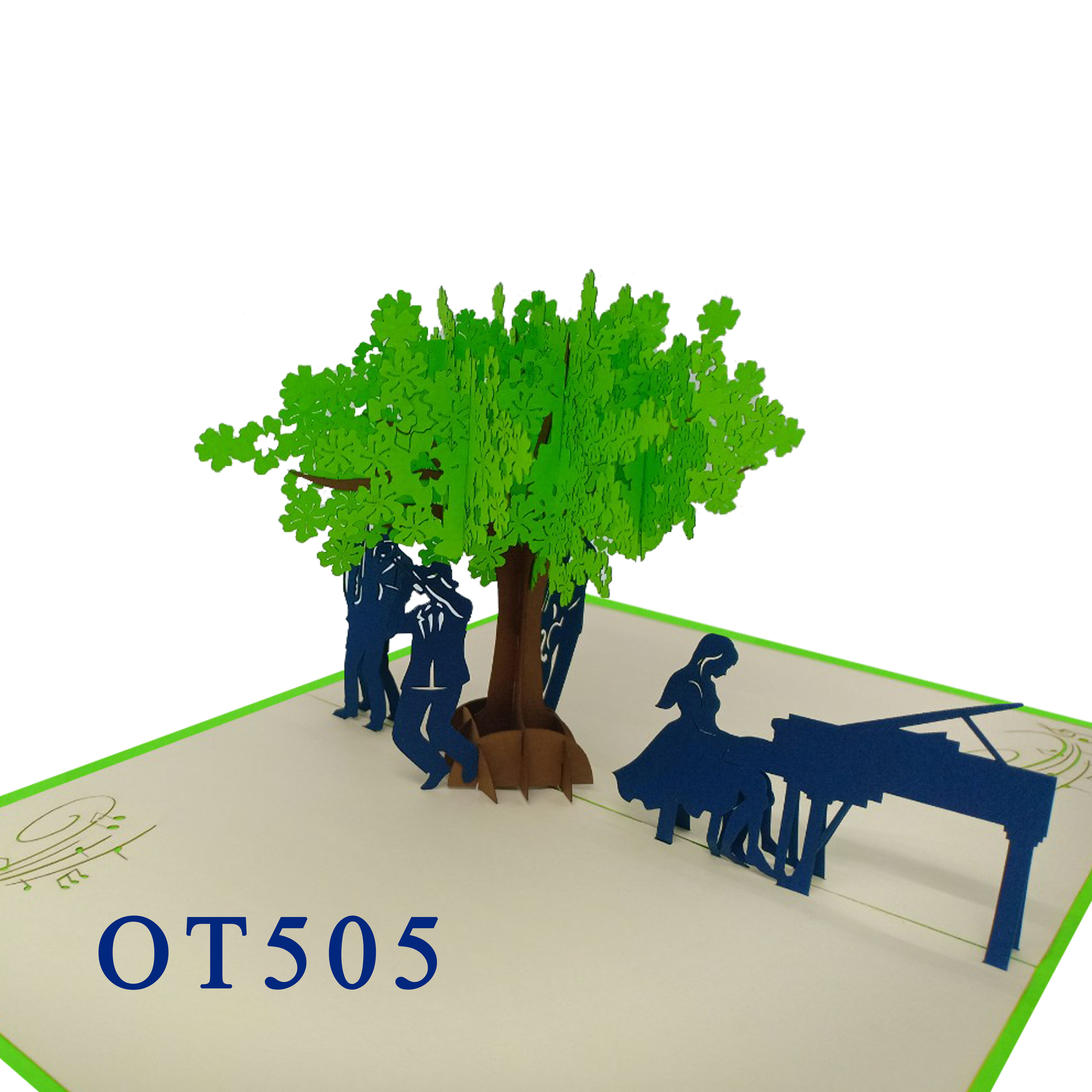 Musical Under The Tree Pop Up Card