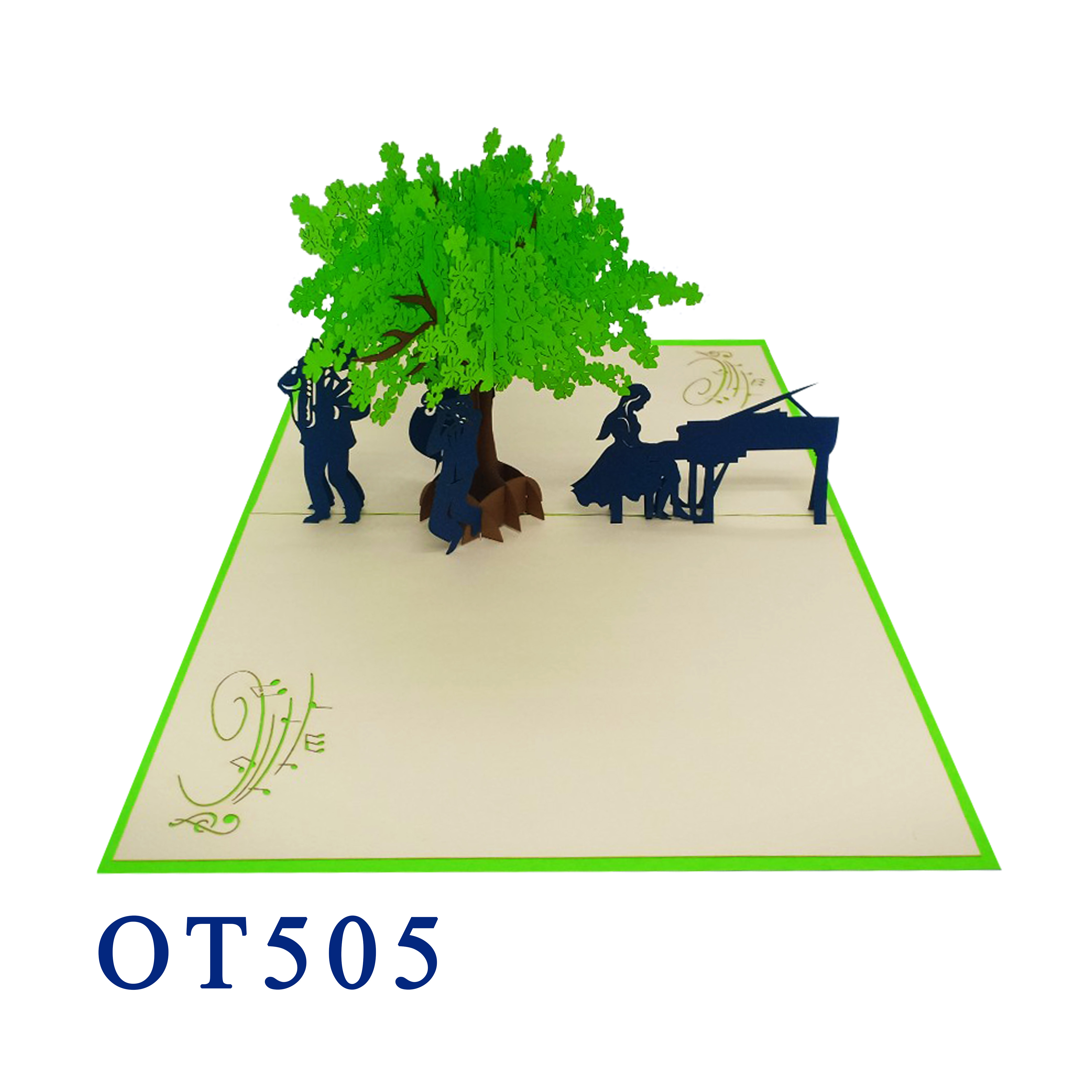 Musical Under The Tree Pop Up Card