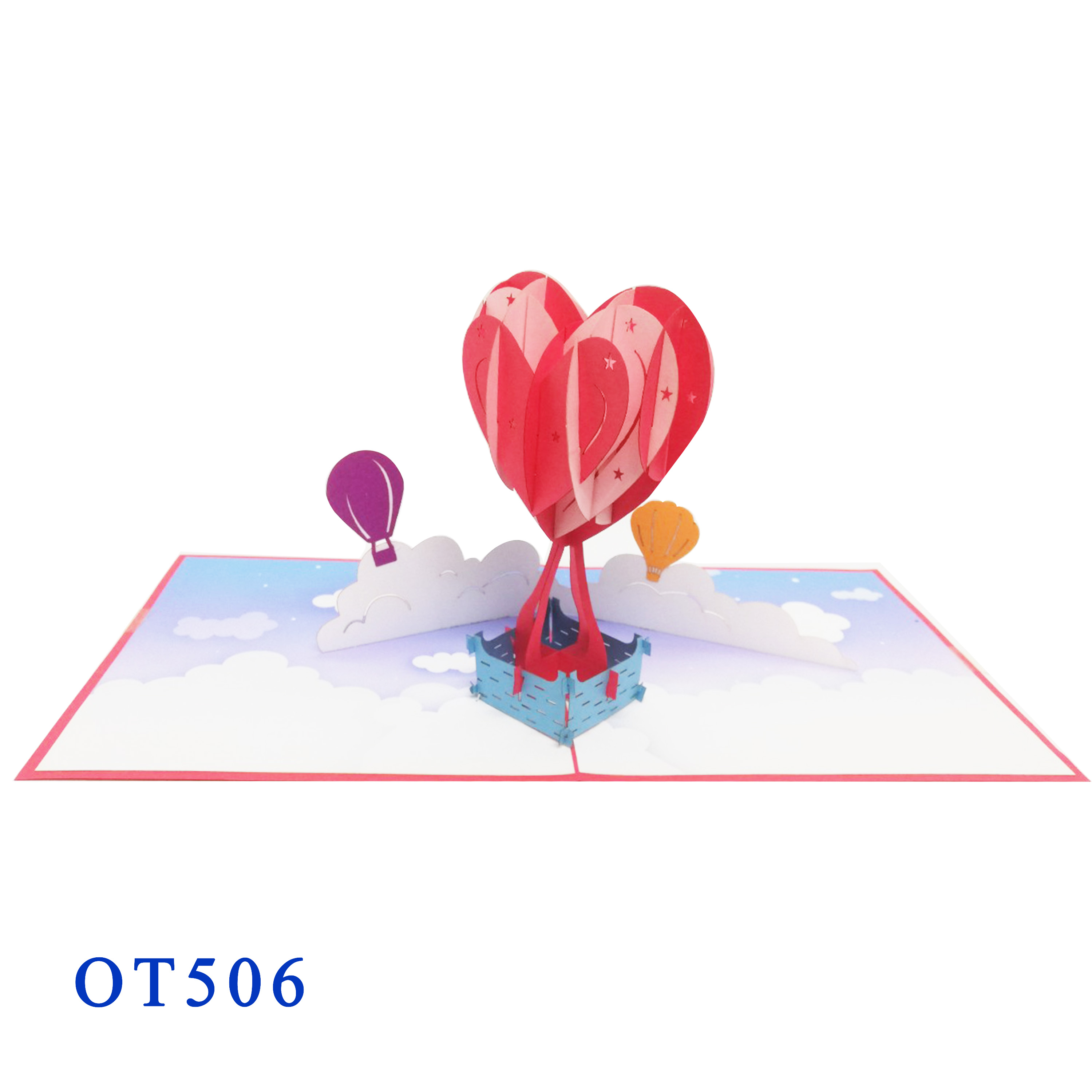 Heart Air Balloon Pop Up Card