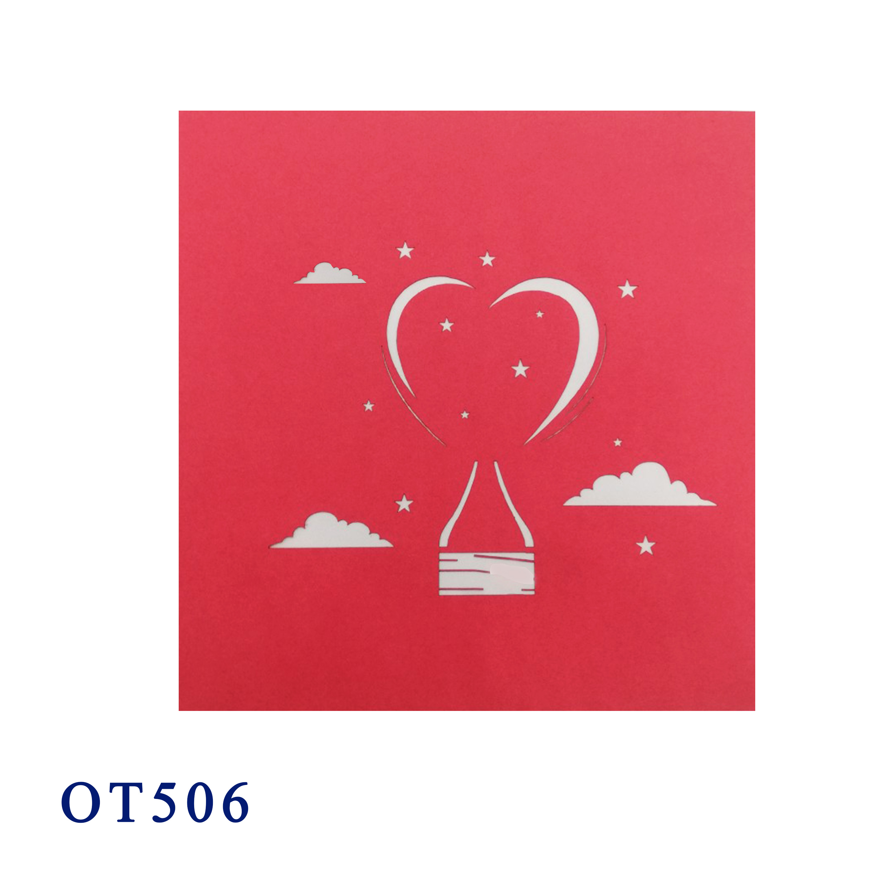 Heart Air Balloon Pop Up Card