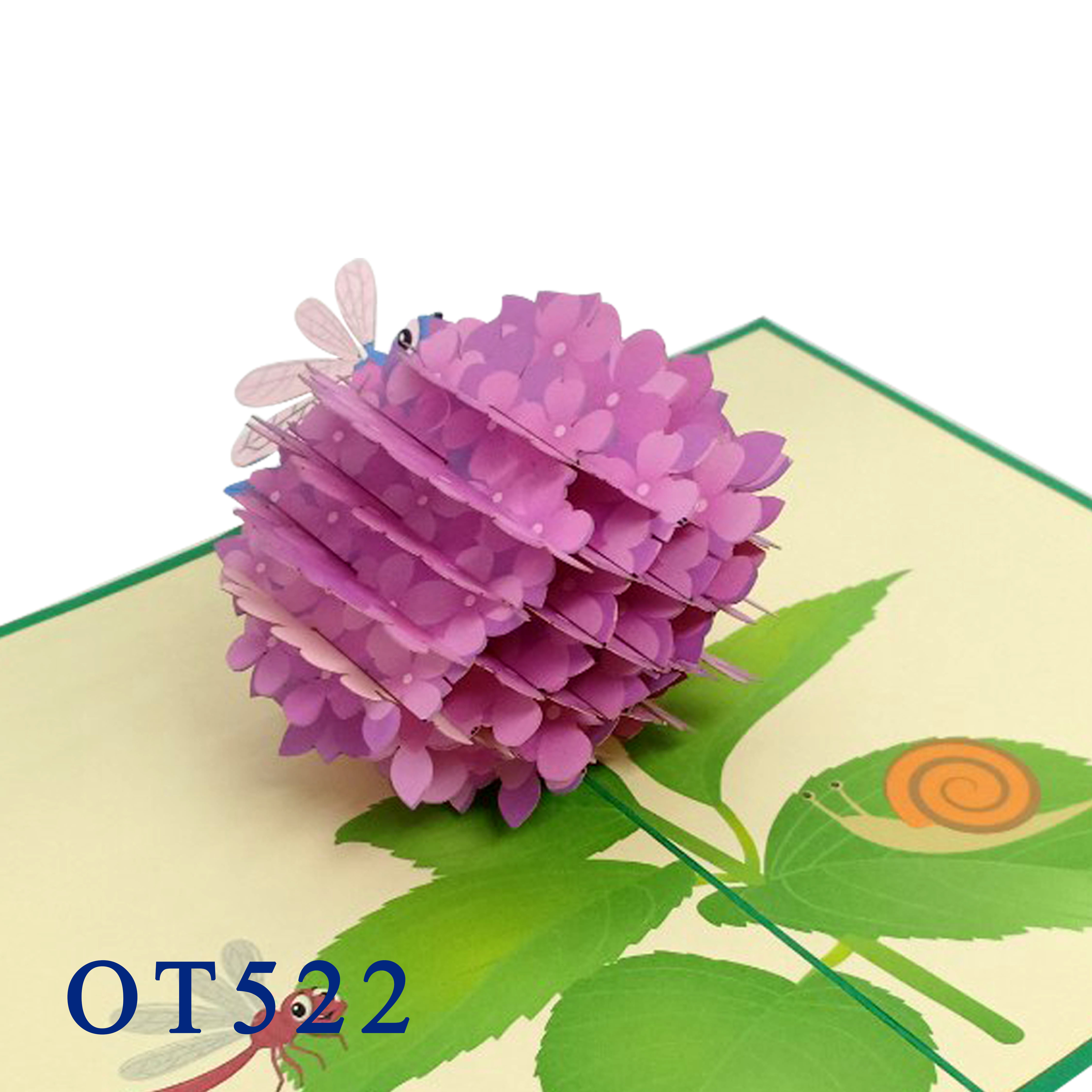 Hydrangeas 3D Pop Up Card