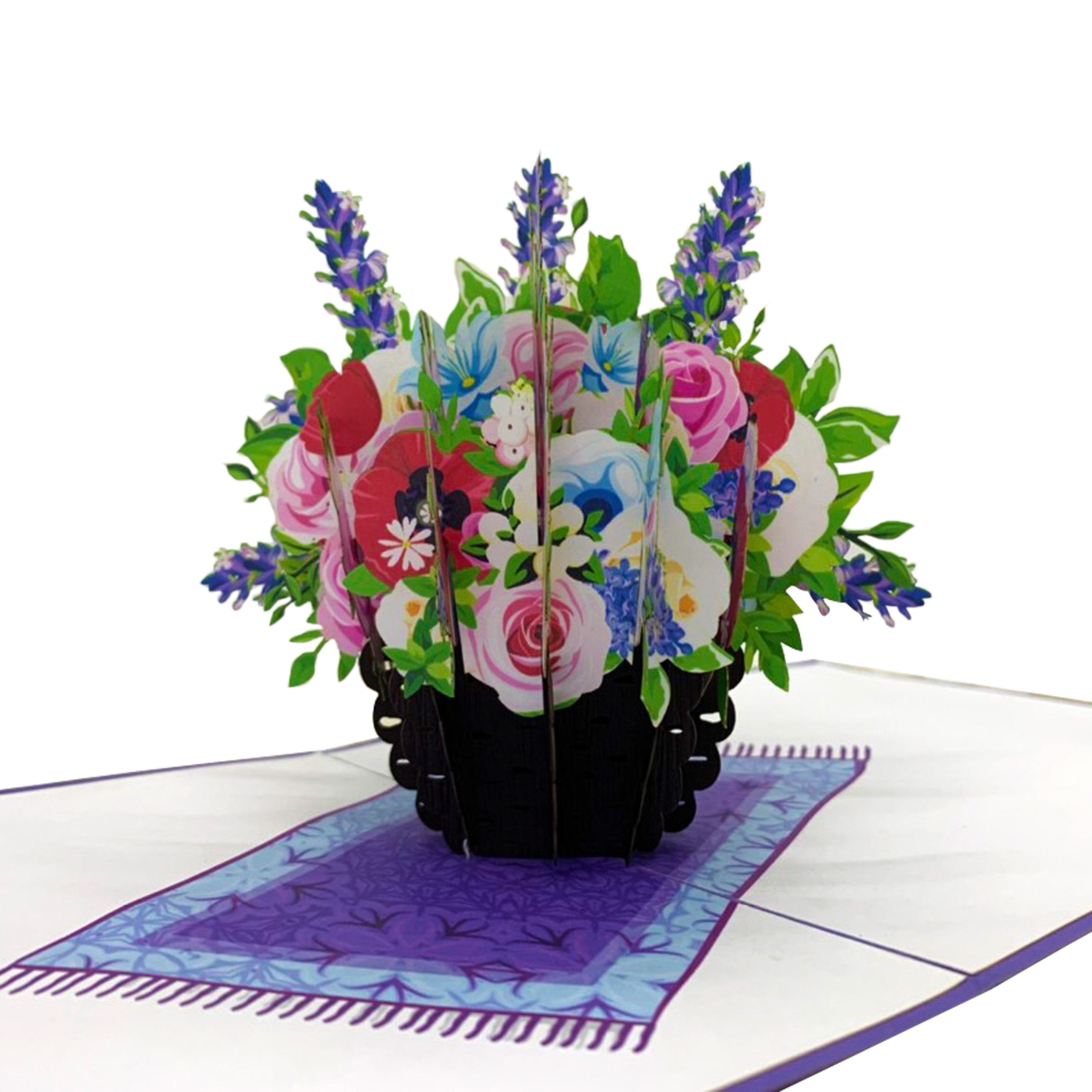 Rose Basket Pop Up Card