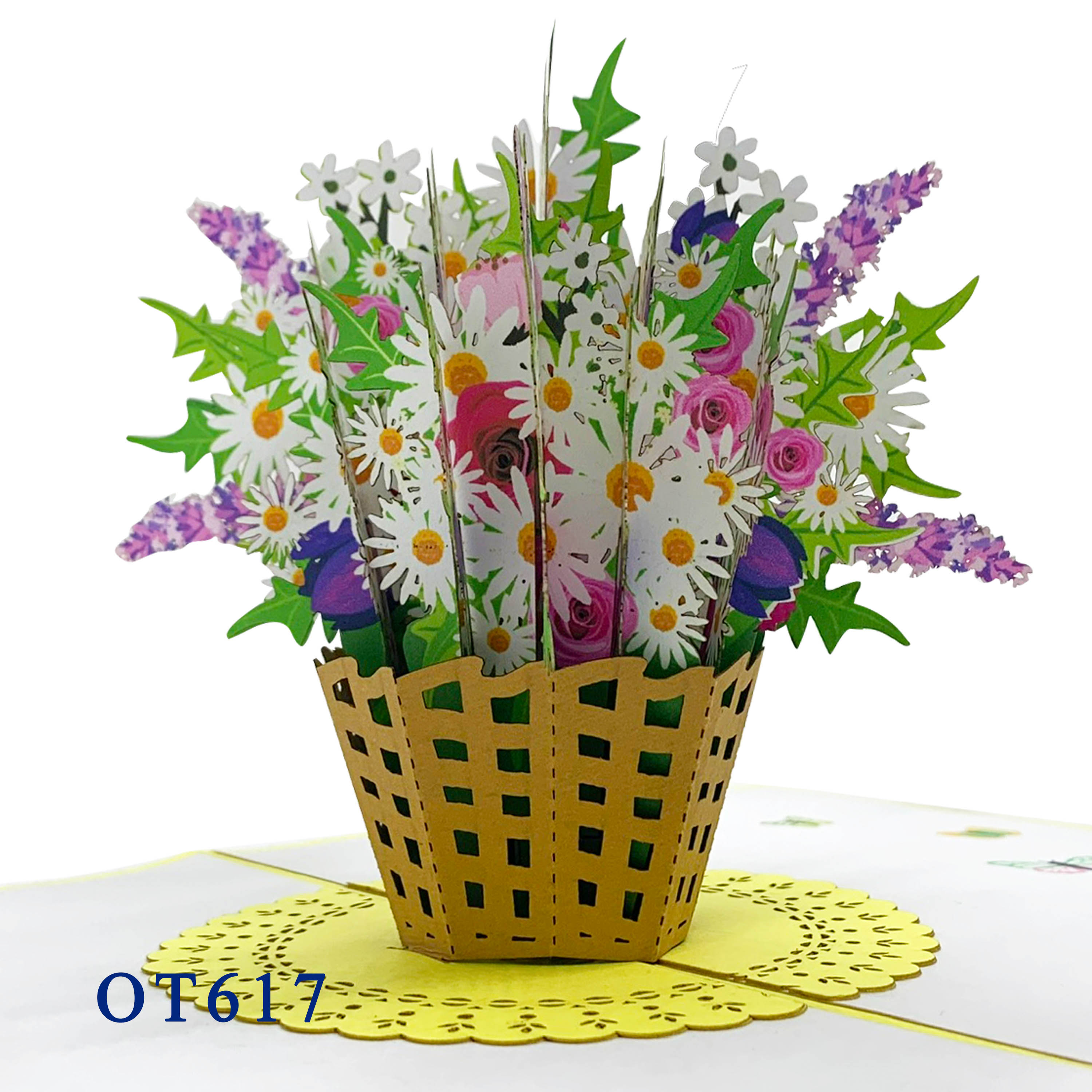 Daisy Basket Pop Up Card