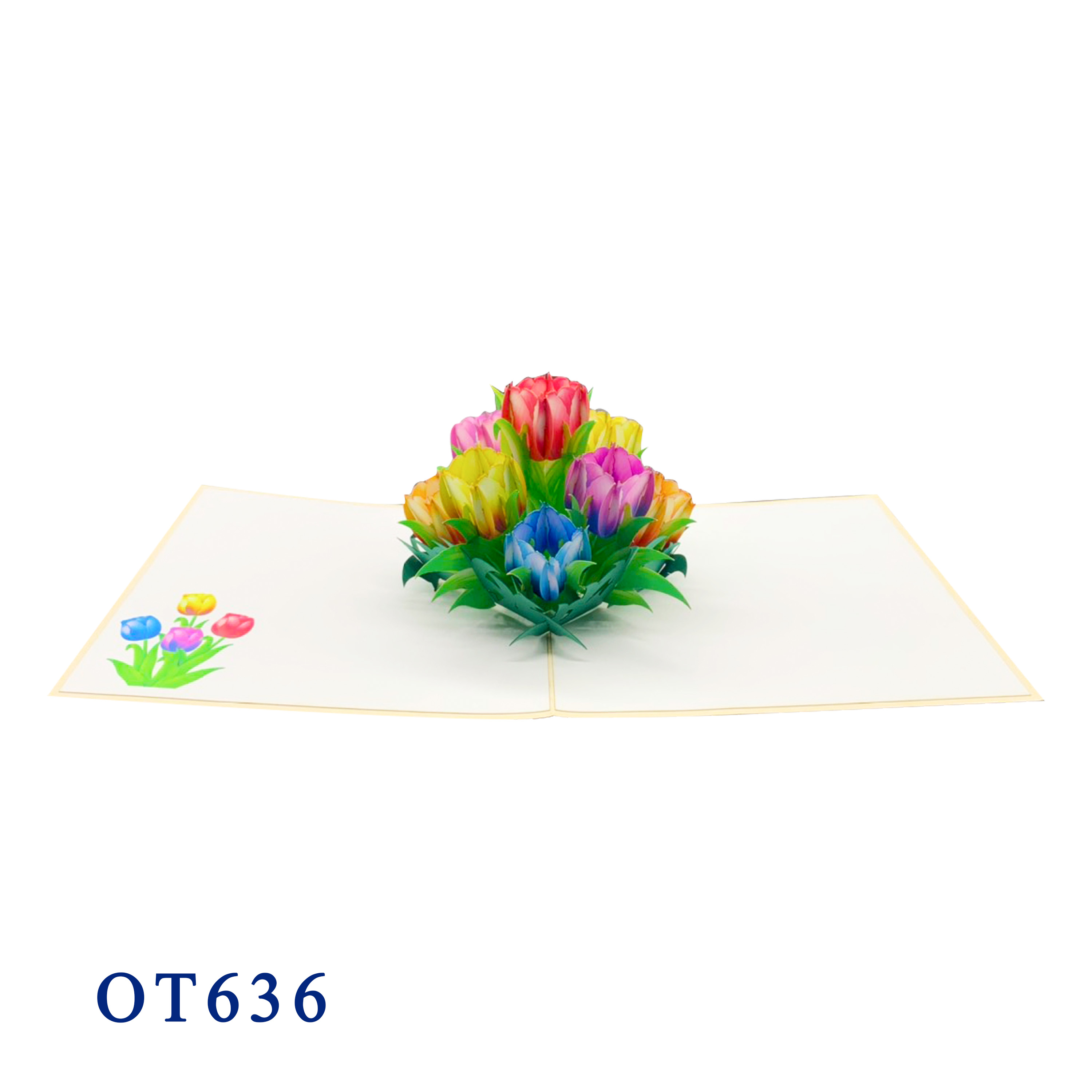 Colorful Tulip Pop Up Card