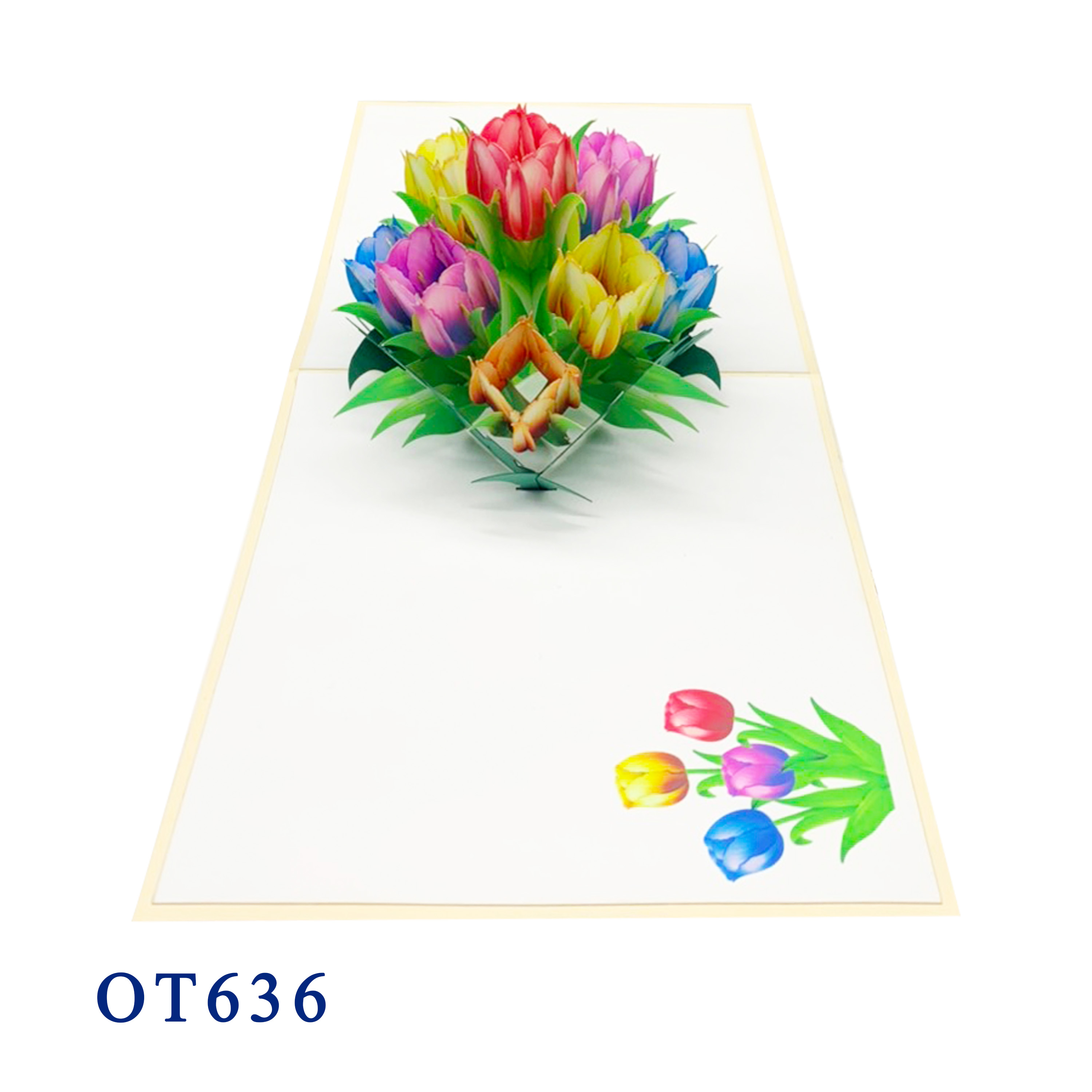 Colorful Tulip Pop Up Card