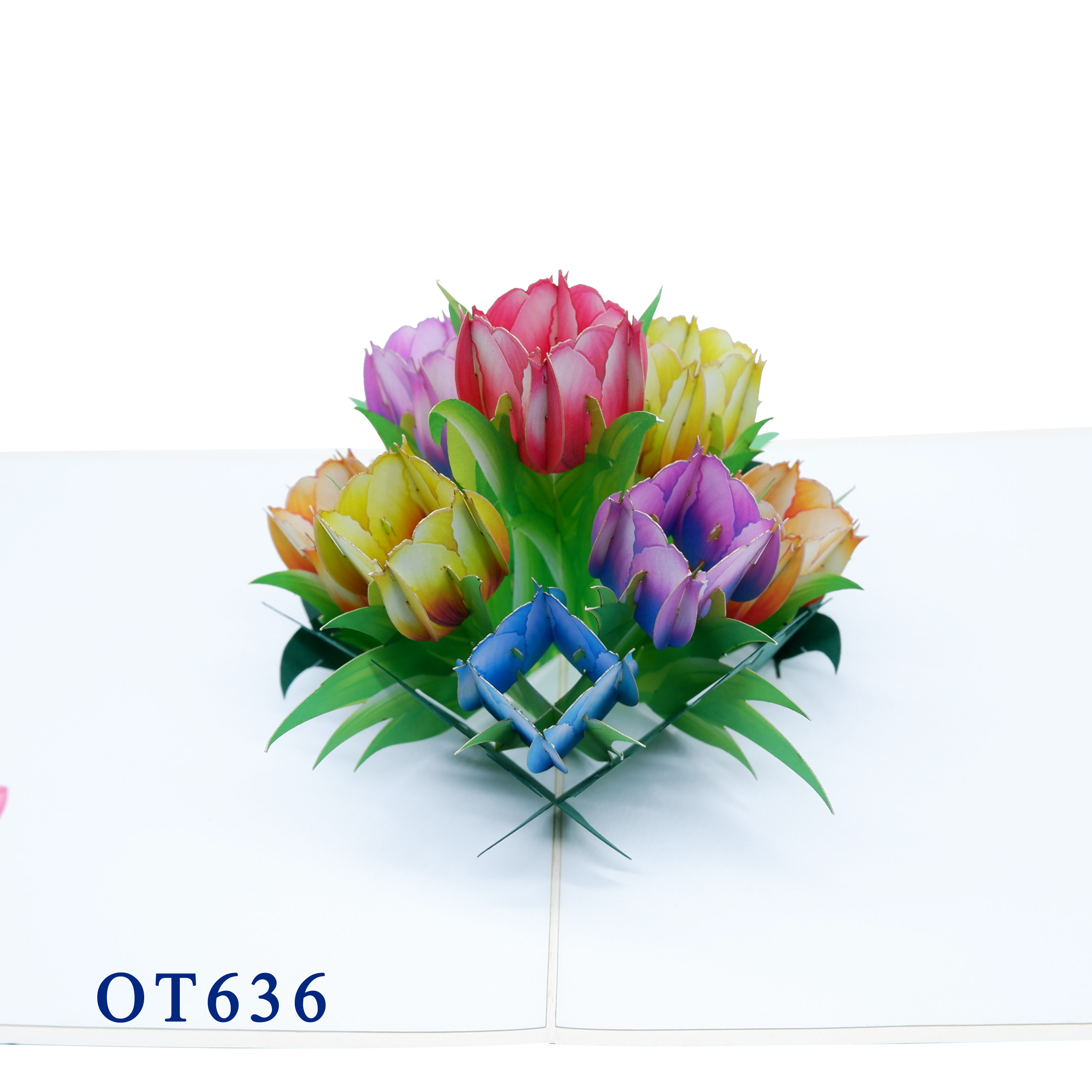 Colorful Tulip Pop Up Card